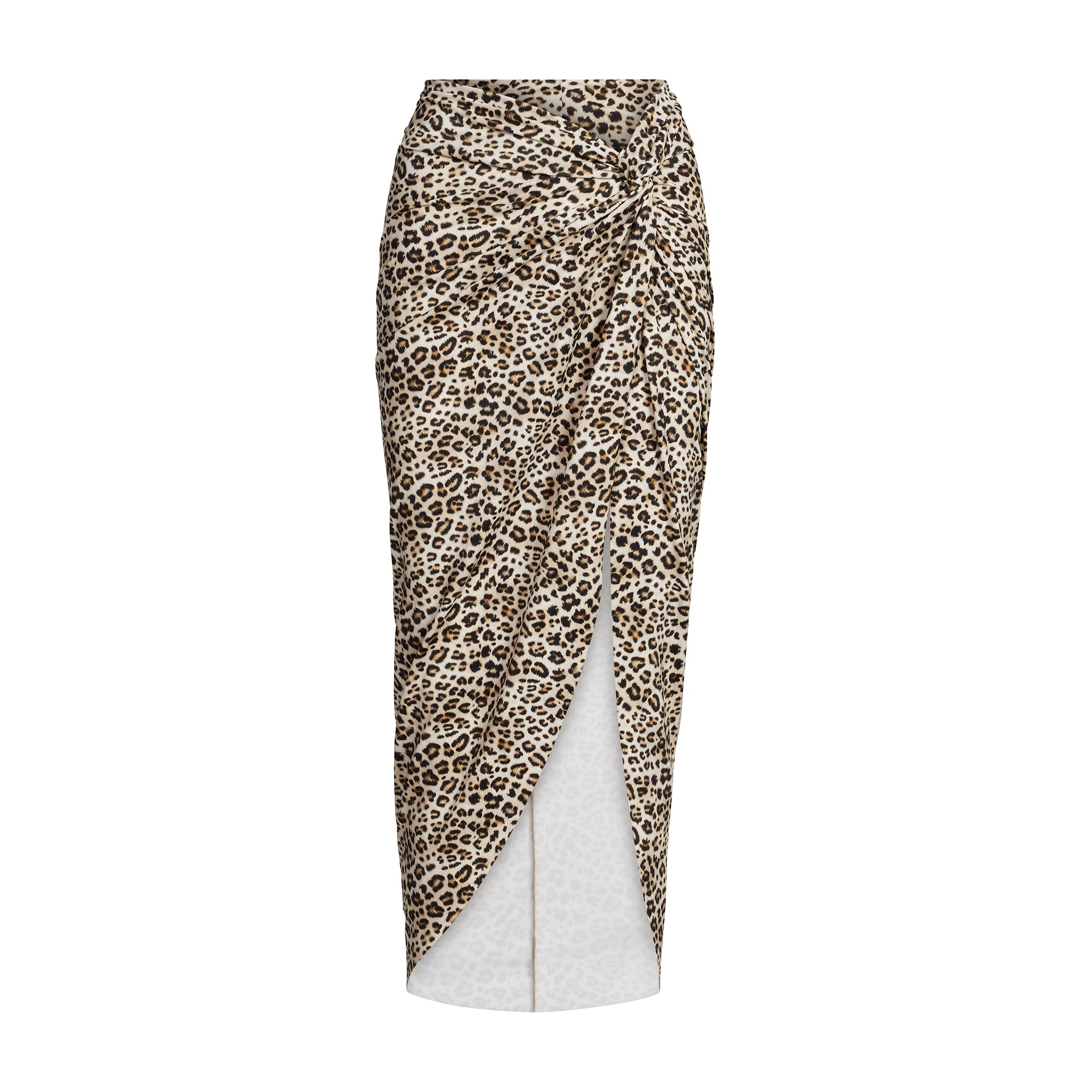 SIGNATURE SWIM SARONG SKIRT | CHAMPAGNE LEOPARD PRINT - Image 5