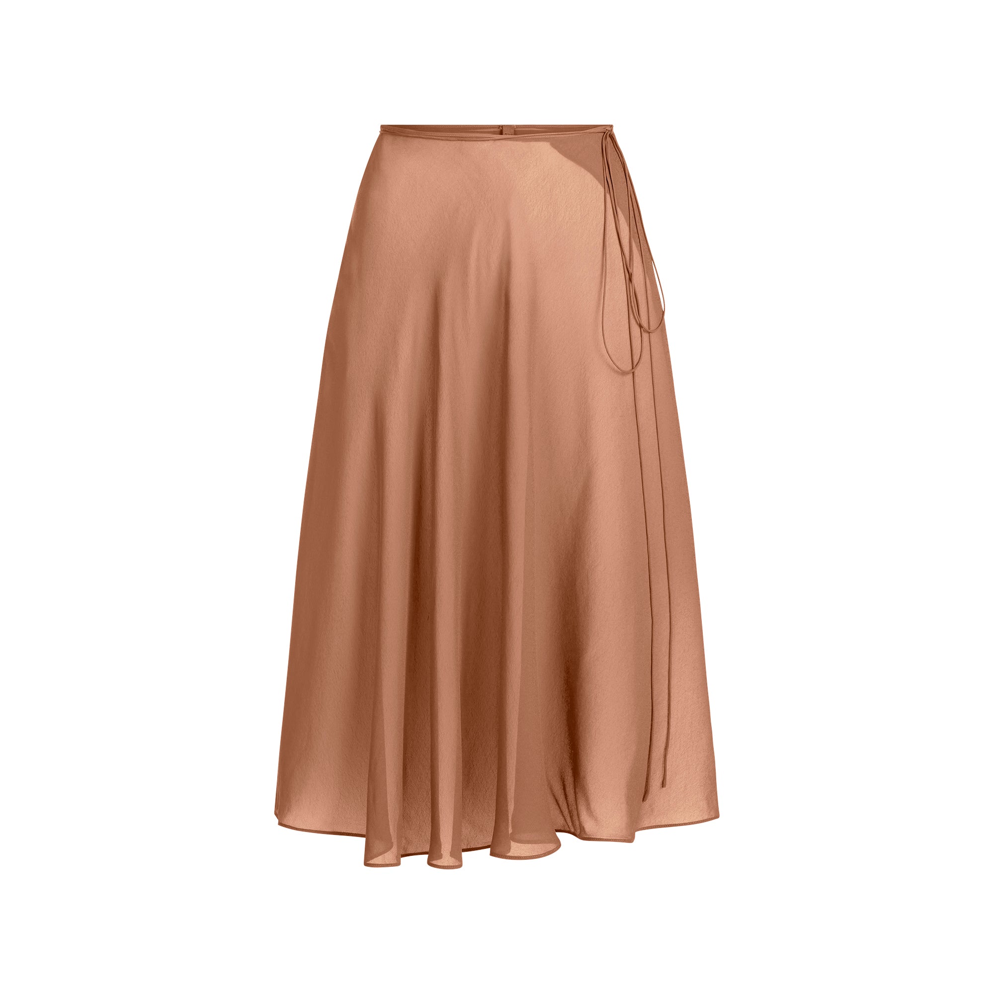 SHEER COVER-UPS TIE SIDE MIDI SKIRT | CHESTNUT - Image 6