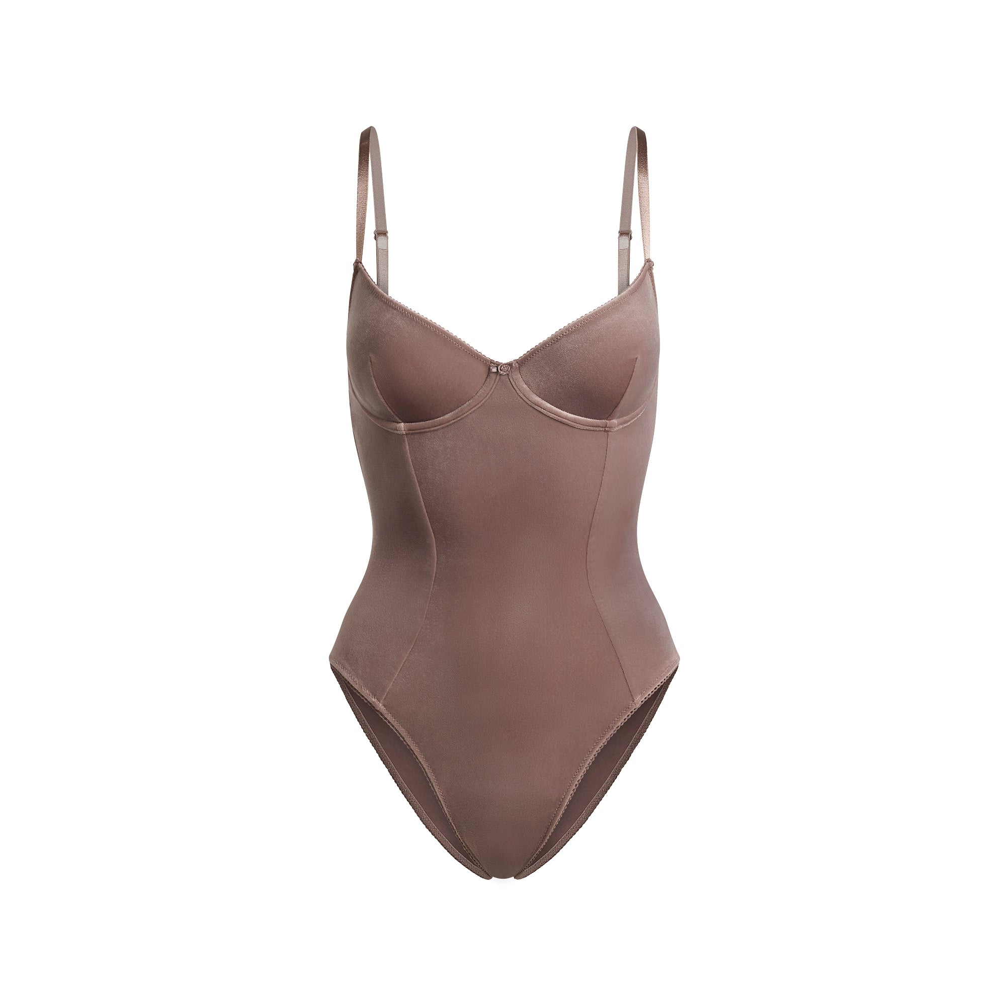 VELVET SWIM UNDERWIRE ONE PIECE | UMBER - Image 6