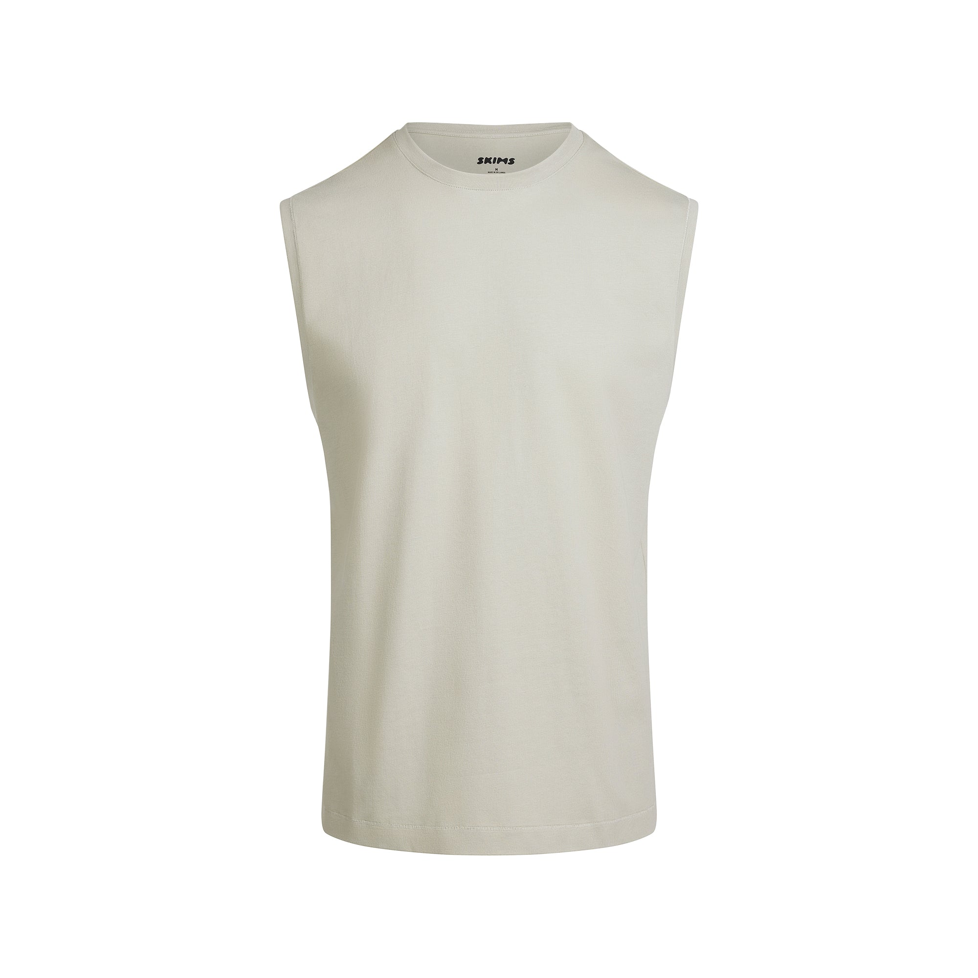 SKIMS COTTON MENS RELAXED SLEEVELESS SHIRT | TALC - Image 5