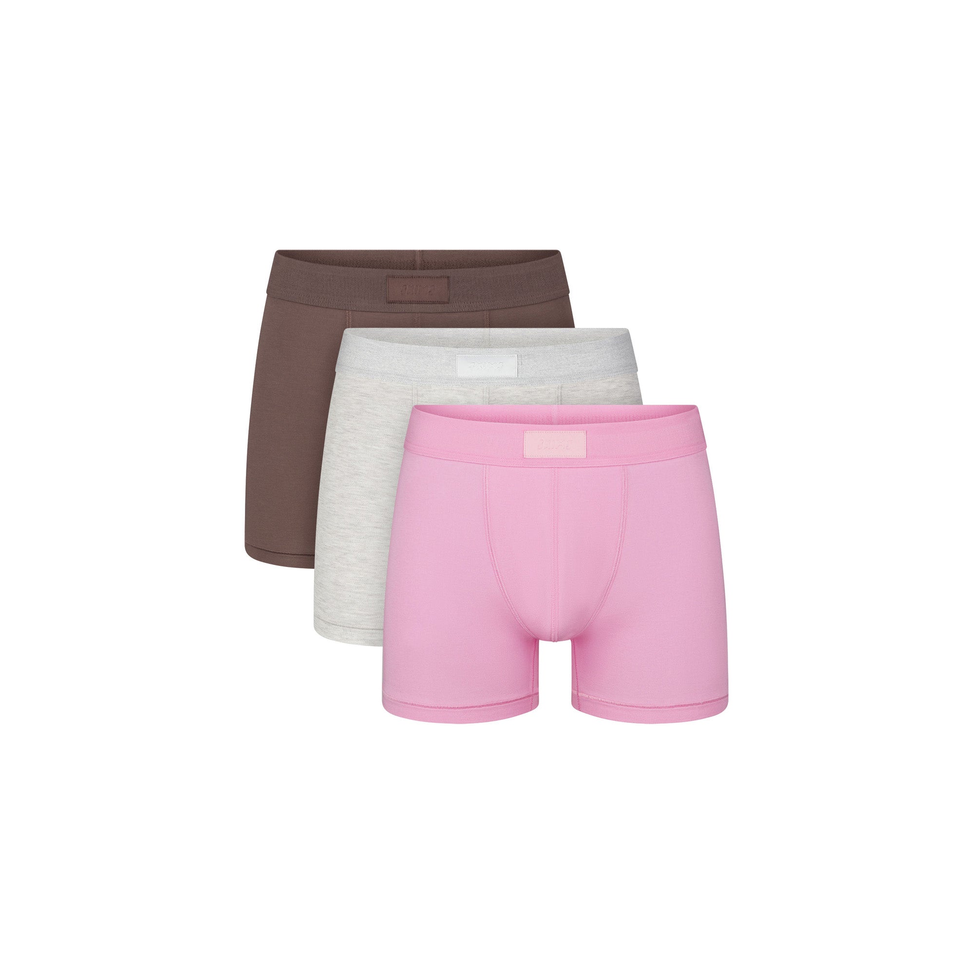 SKIMS COTTON MENS 3" BOXER BRIEF 3-PACK | BUBBLE GUM UMBER MULTI - Image 8