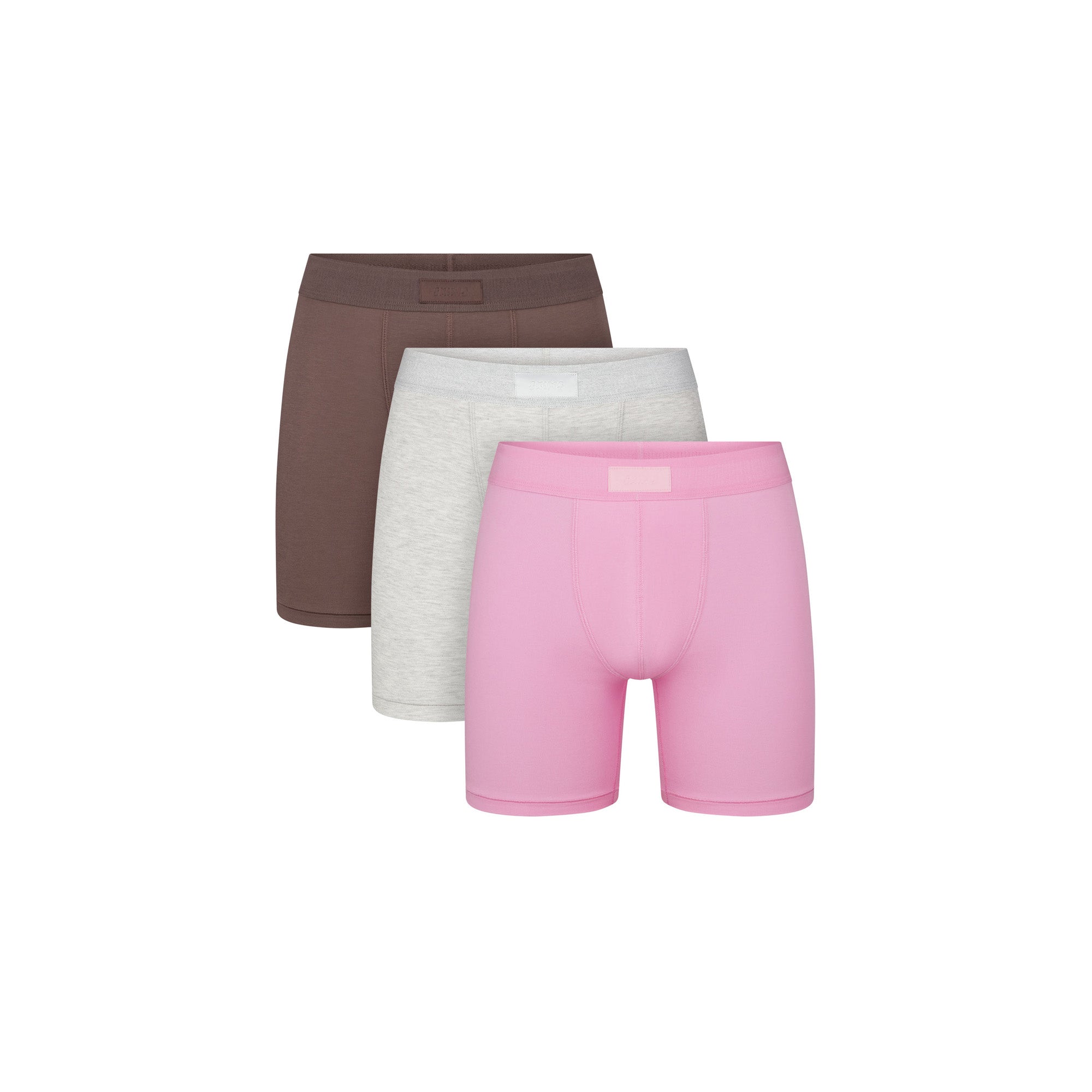 SKIMS COTTON MENS 5" BOXER BRIEF 3-PACK | BUBBLE GUM UMBER MULTI - Image 9