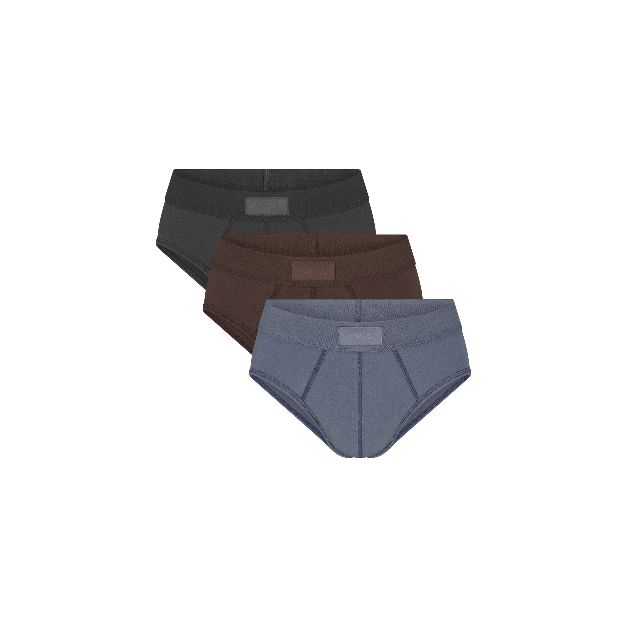 SKIMS COTTON MENS BRIEF 3-PACK | DARK SEPIA MULTI - Image 10