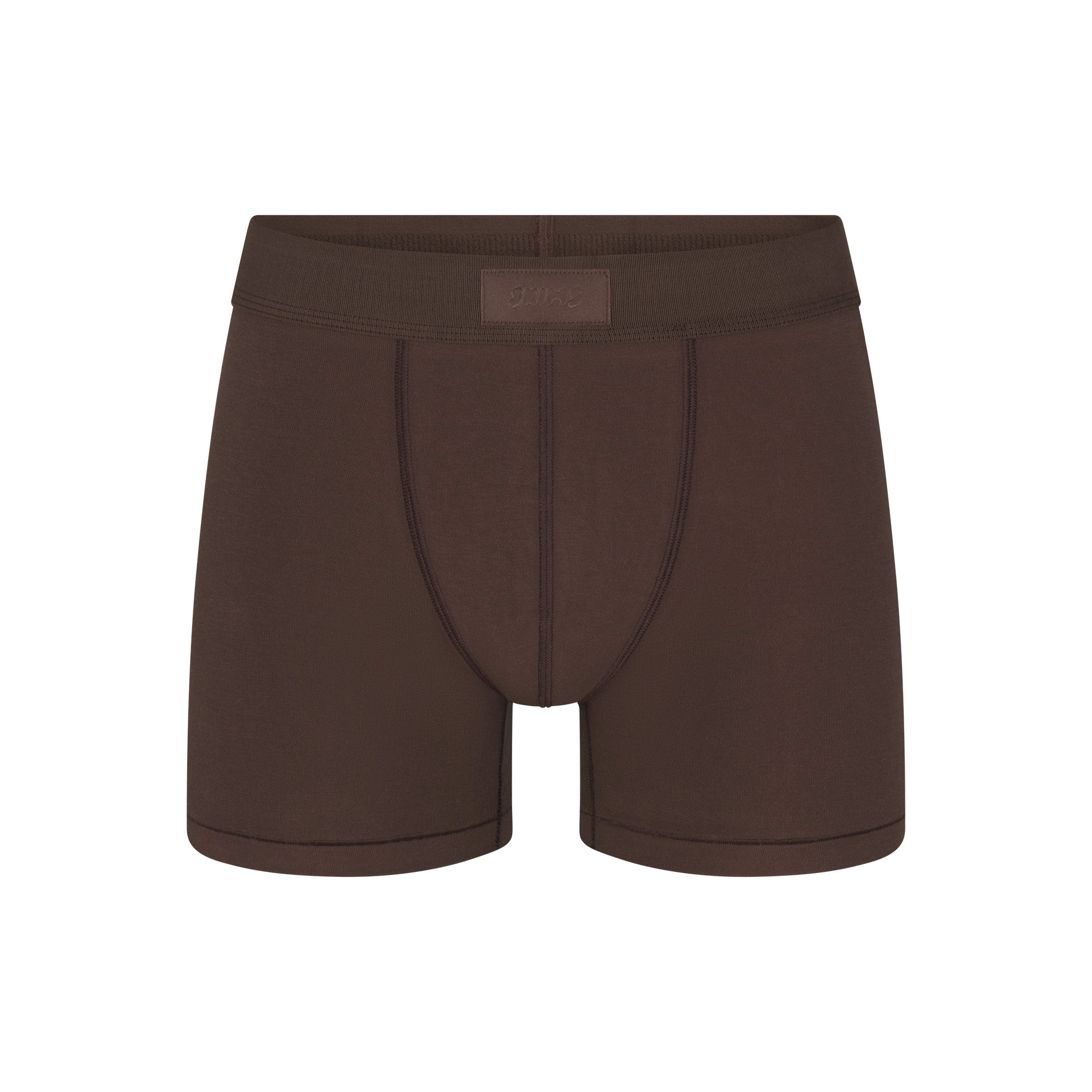 SKIMS COTTON MENS 3" BOXER BRIEF | DARK SEPIA - Image 5