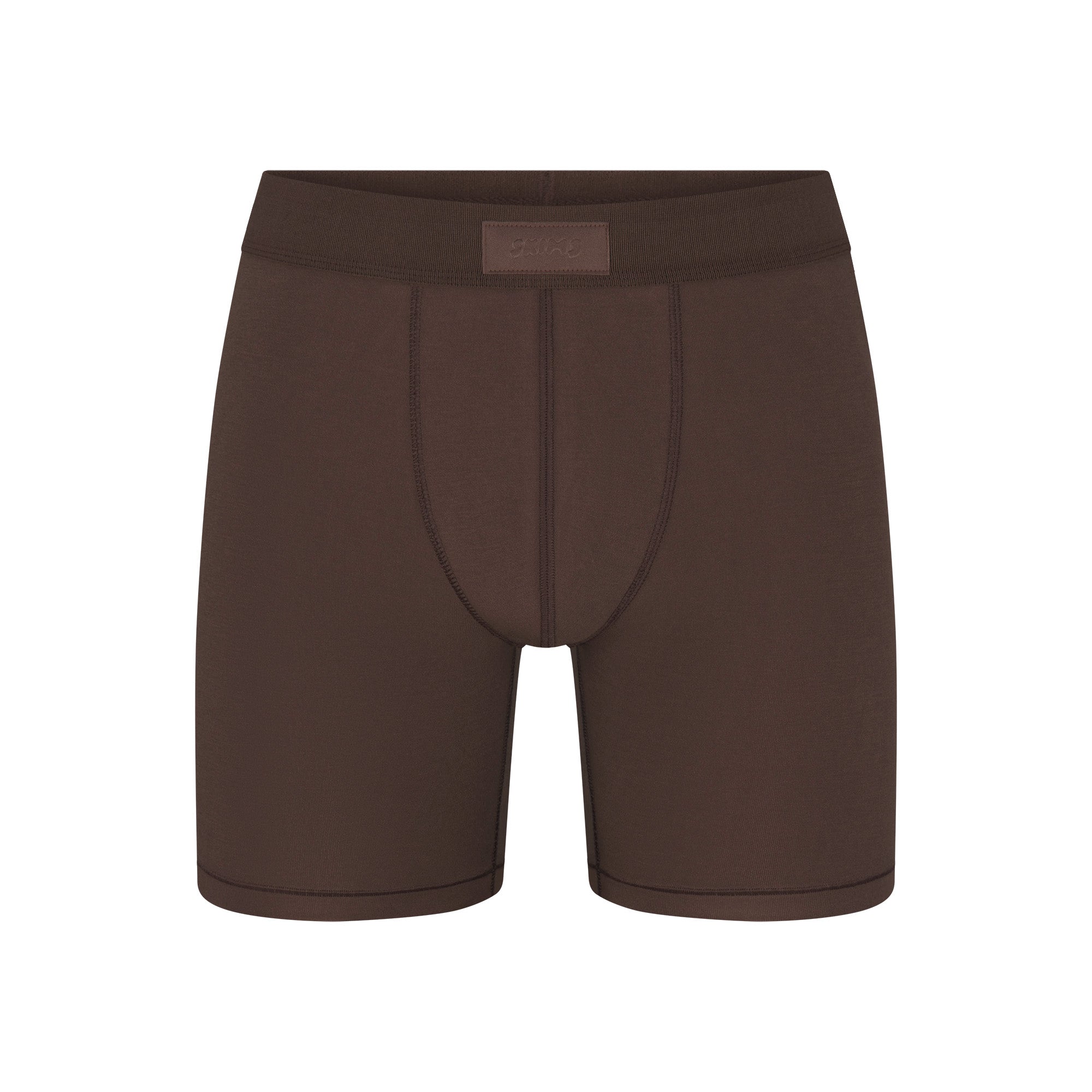 SKIMS COTTON MENS 5" BOXER BRIEF | DARK SEPIA - Image 5