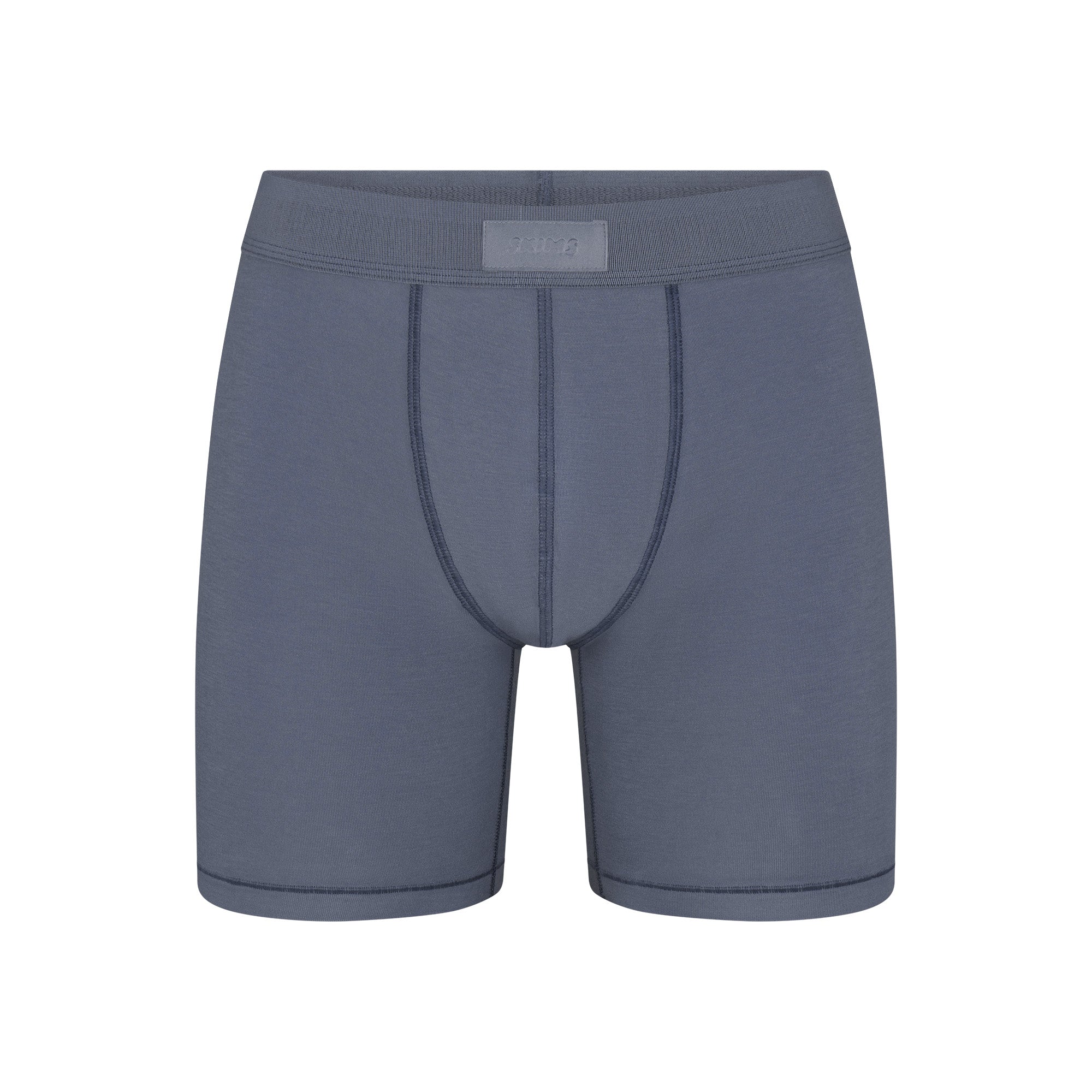SKIMS COTTON MENS 5" BOXER BRIEF | STEEL BLUE - Image 5