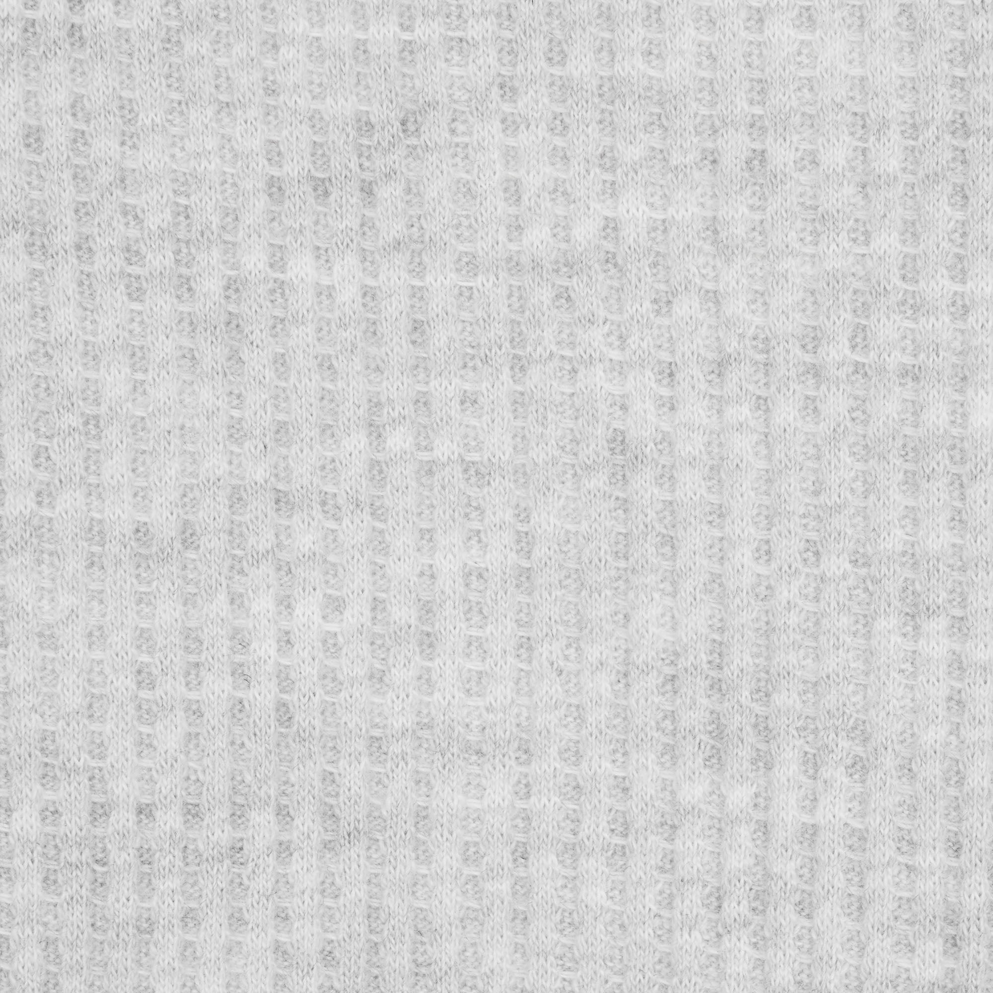 WAFFLE MENS LONG SLEEVE T-SHIRT | LIGHT HEATHER GREY - Image 4