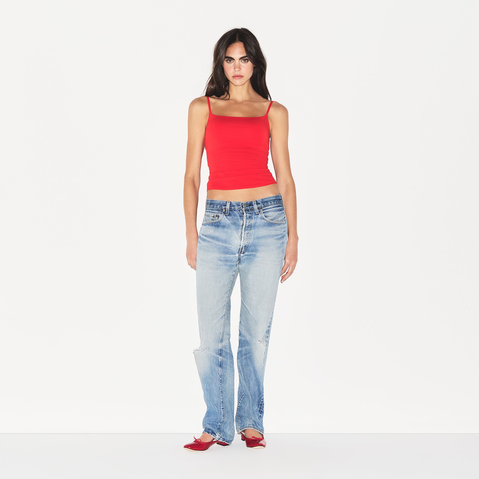 COTTON JERSEY CAMI | RUBY - Image 2