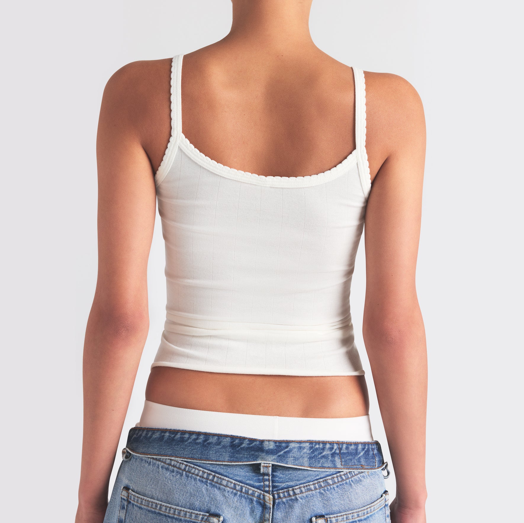 DROP NEEDLE POINTELLE LONG CAMI | MARBLE - Image 2