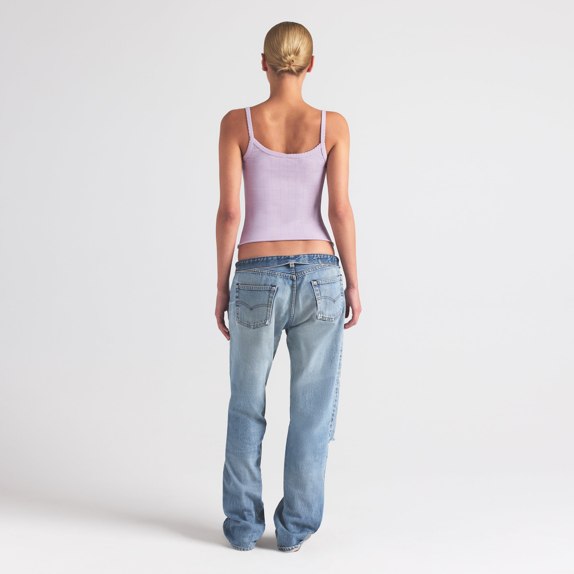 DROP NEEDLE POINTELLE LONG CAMI | WISTERIA - Image 4