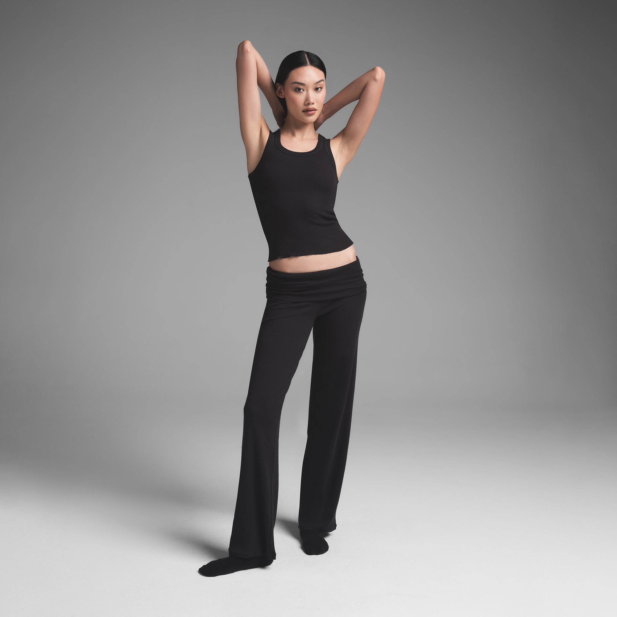 COTTON RIB SCOOP NECK TANK | SOOT - Image 3