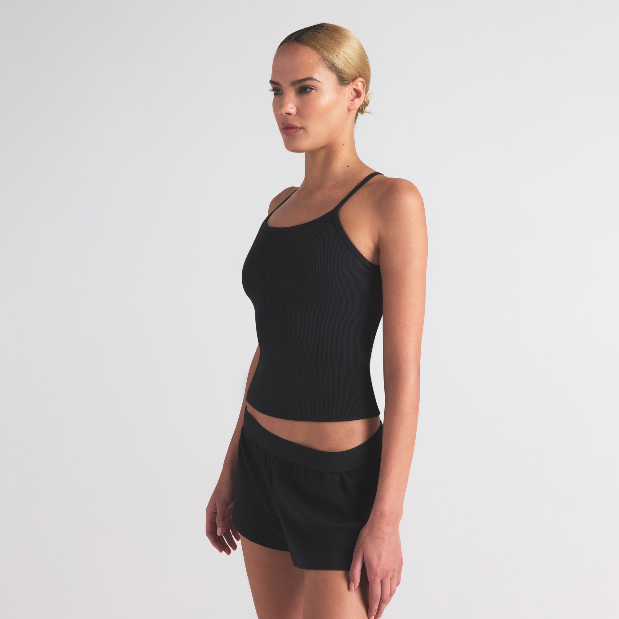 COTTON RIB LONG CAMI | SOOT - Image 2