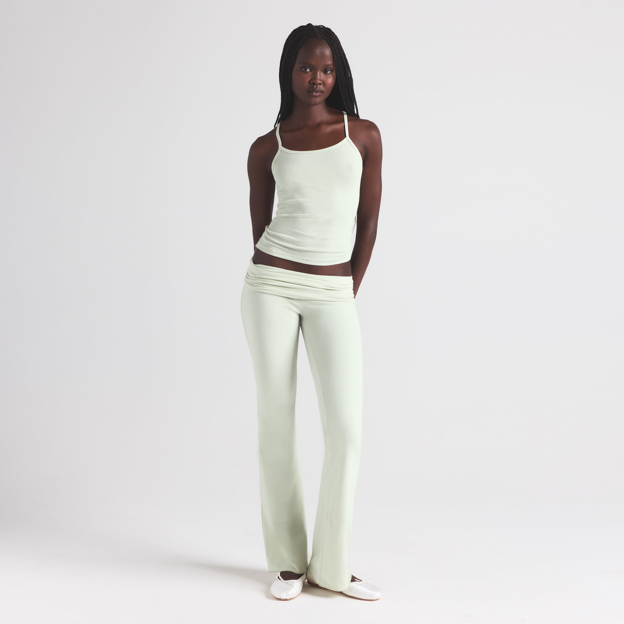 COTTON RIB LONG CAMI | SPEARMINT - Image 2