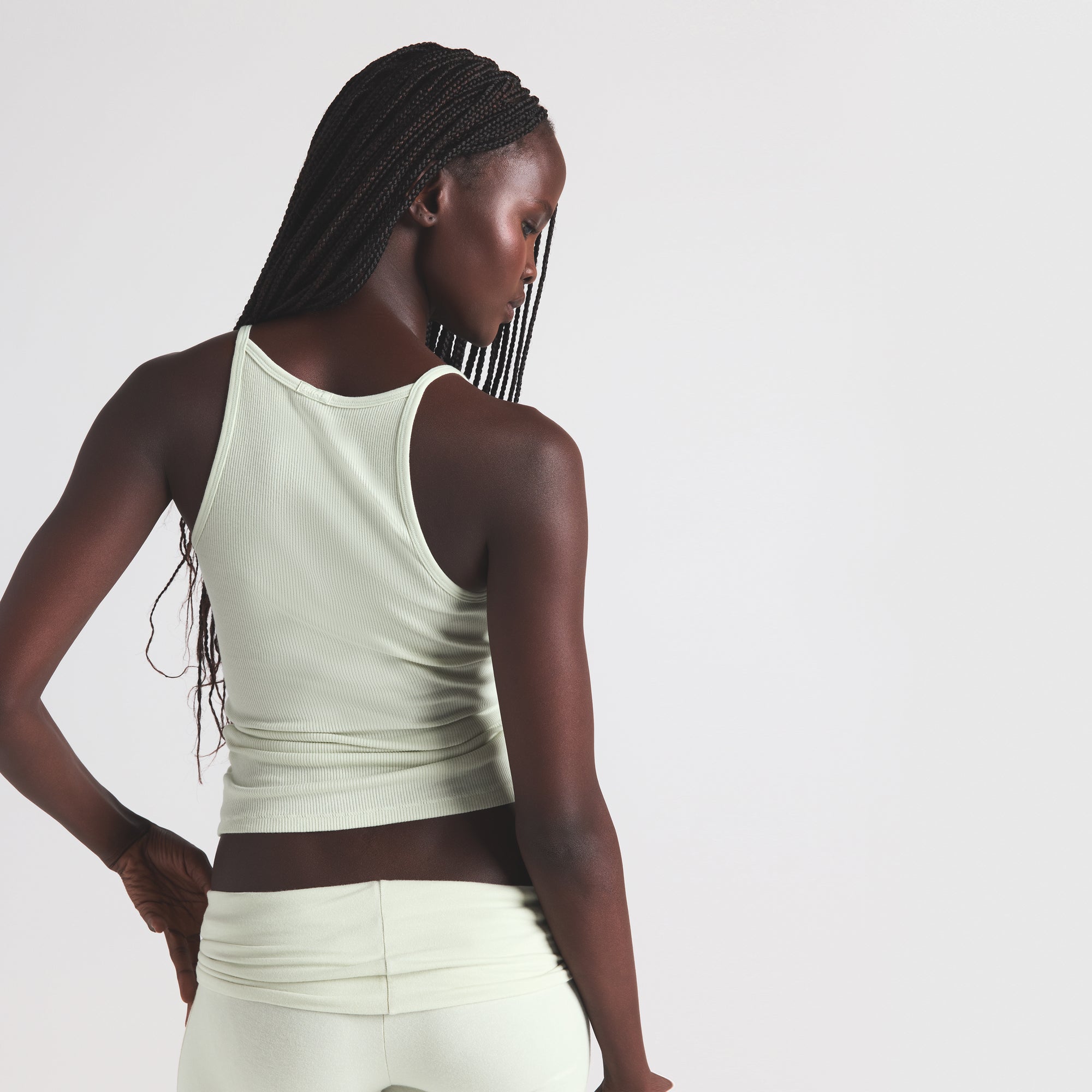 COTTON RIB LONG CAMI | SPEARMINT - Image 3