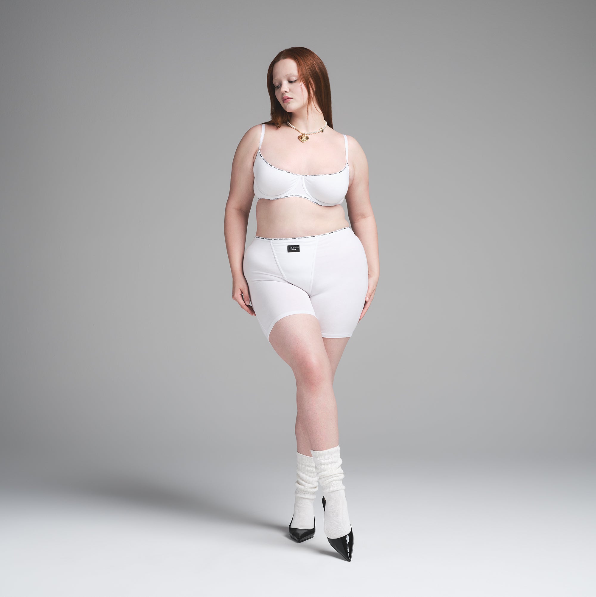 DOLCE&GABBANA X SKIMS COTTON JERSEY UNLINED BALCONETTE BRA | SNOW - Image 6