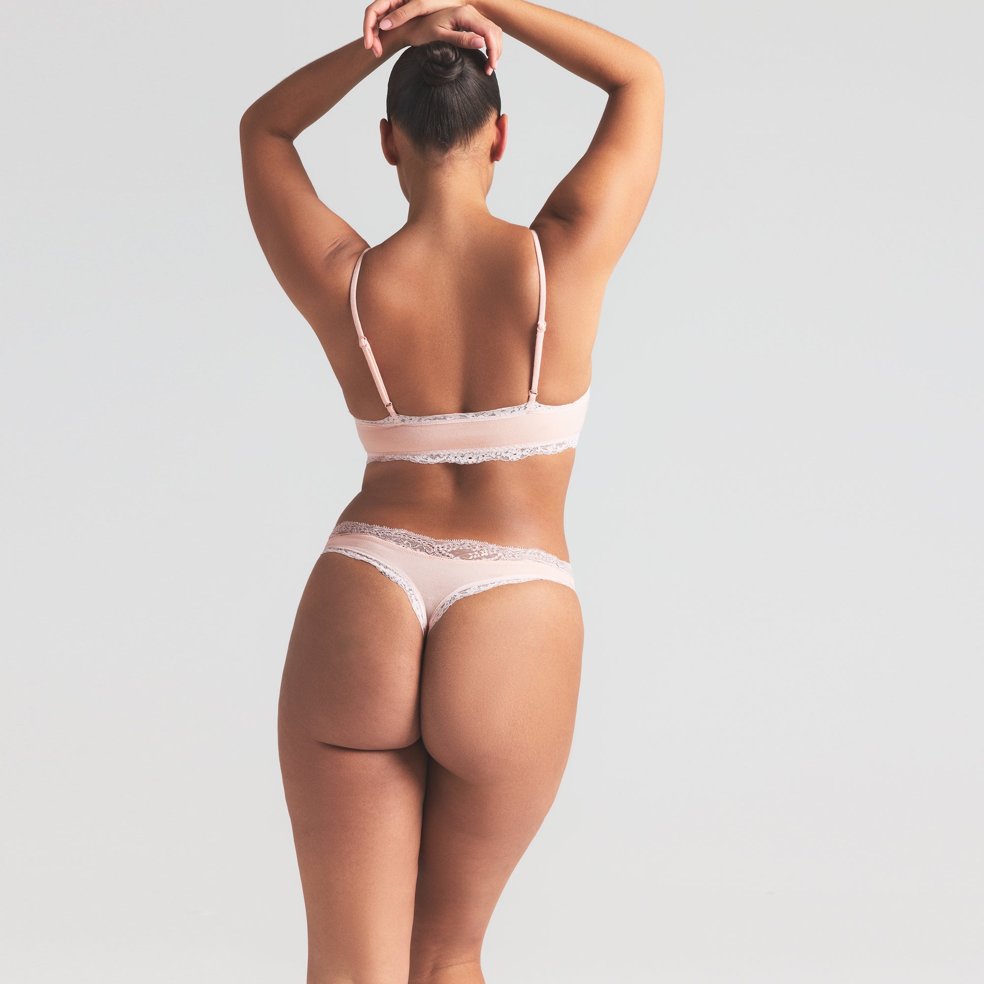 COTTON JERSEY LACE SKIMPY SCOOP BRALETTE | PRIMROSE - Image 2