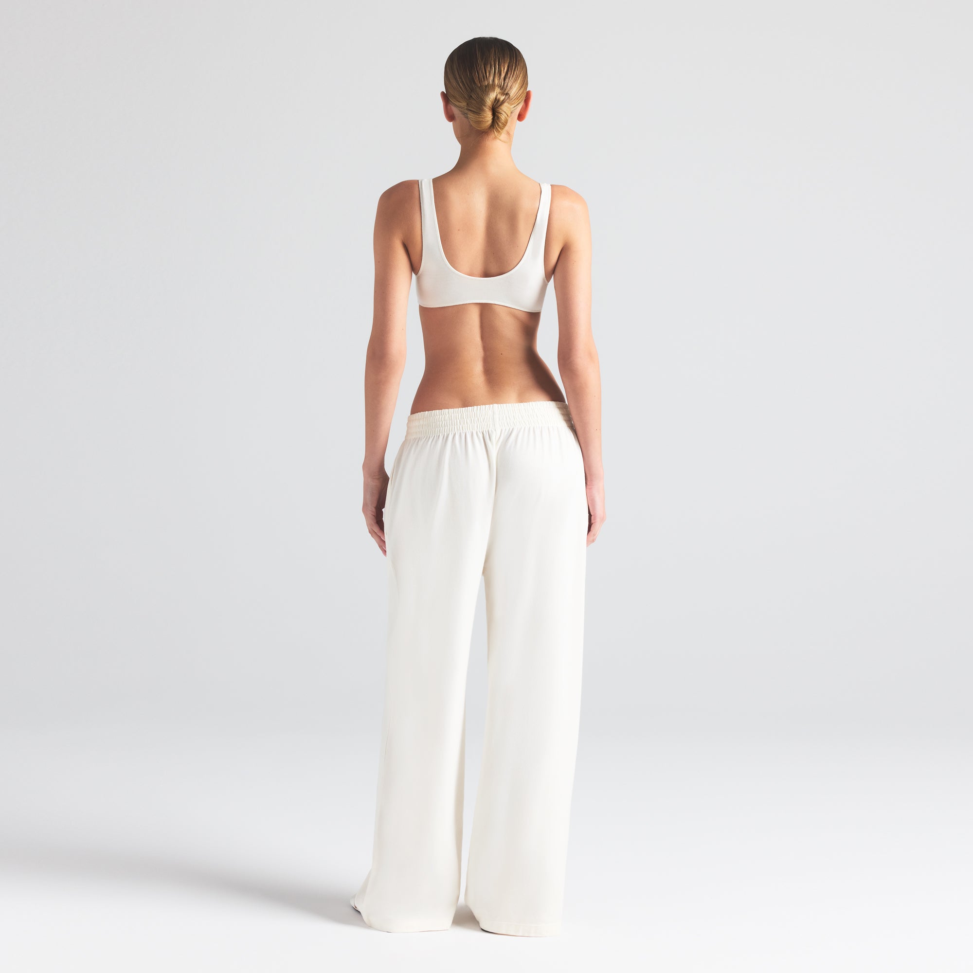 COTTON JERSEY PLUNGE BRALETTE | MARBLE - Image 3