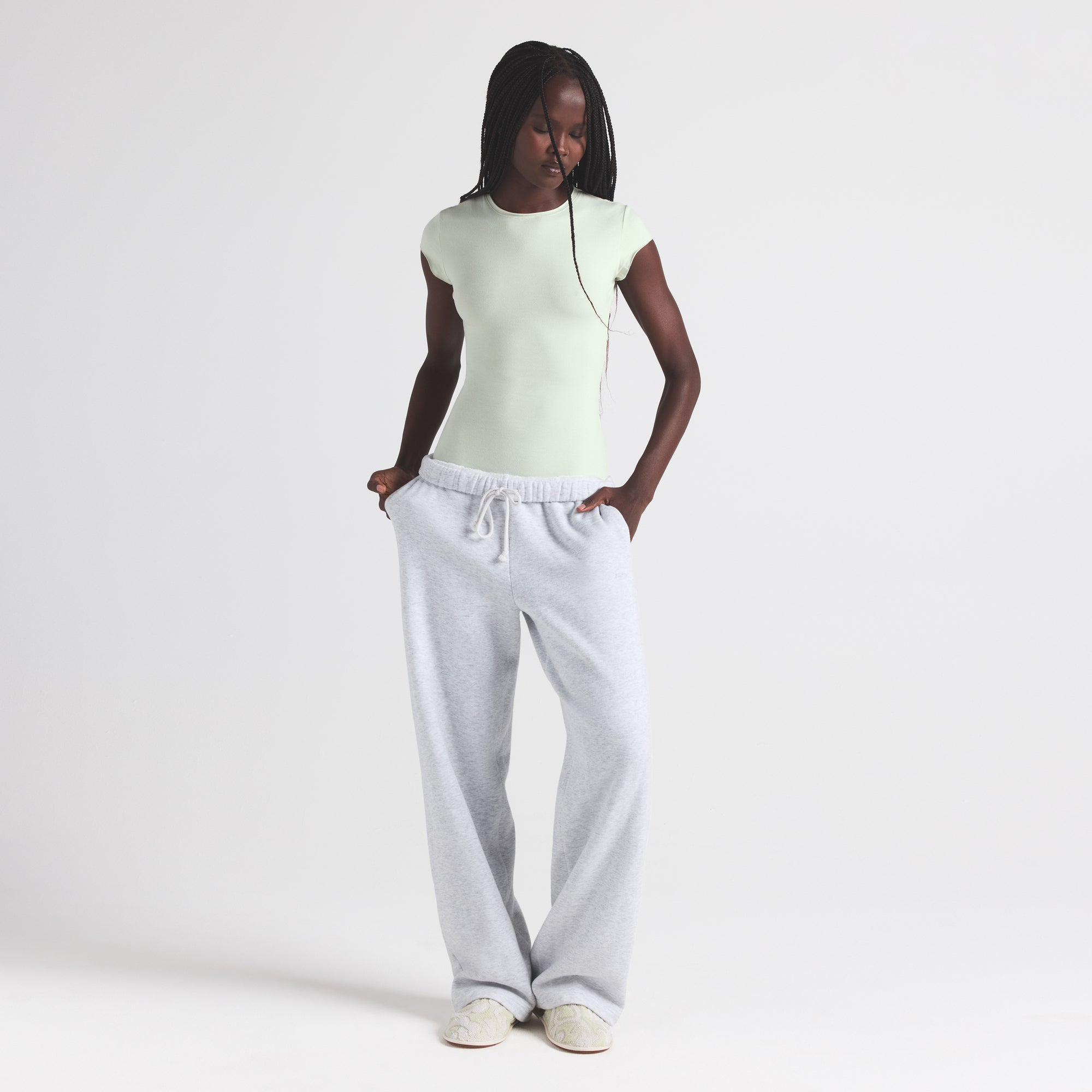 COTTON JERSEY T-SHIRT BRIEF BODYSUIT | SPEARMINT - Image 2