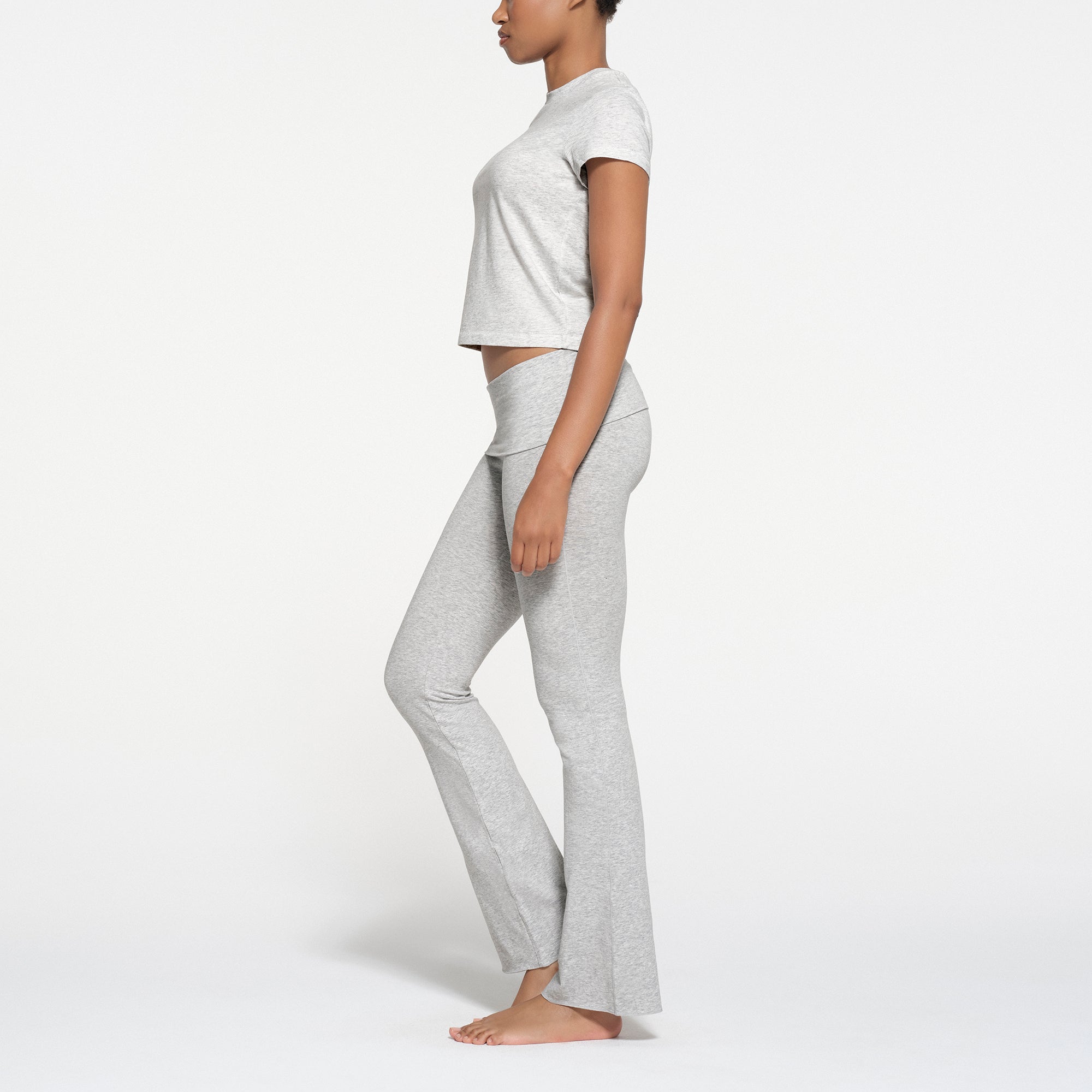 RELAXED TEES SHRUNKEN T-SHIRT | LIGHT HEATHER GREY - Image 2