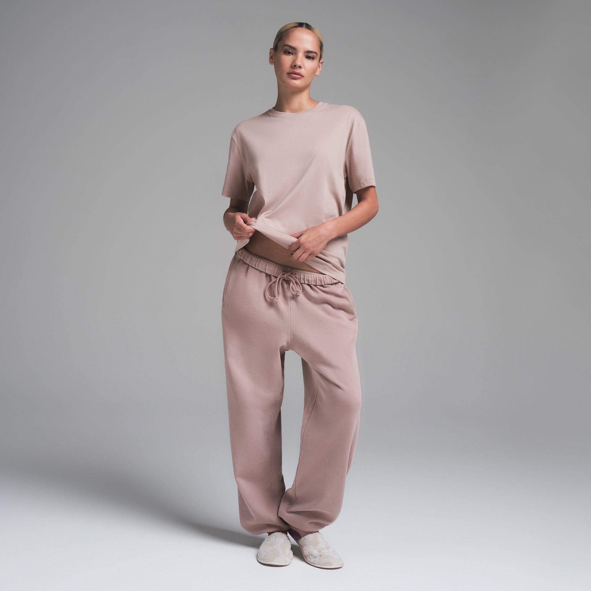 RELAXED TEES OVERSIZED LONG T-SHIRT | FAWN - Image 3