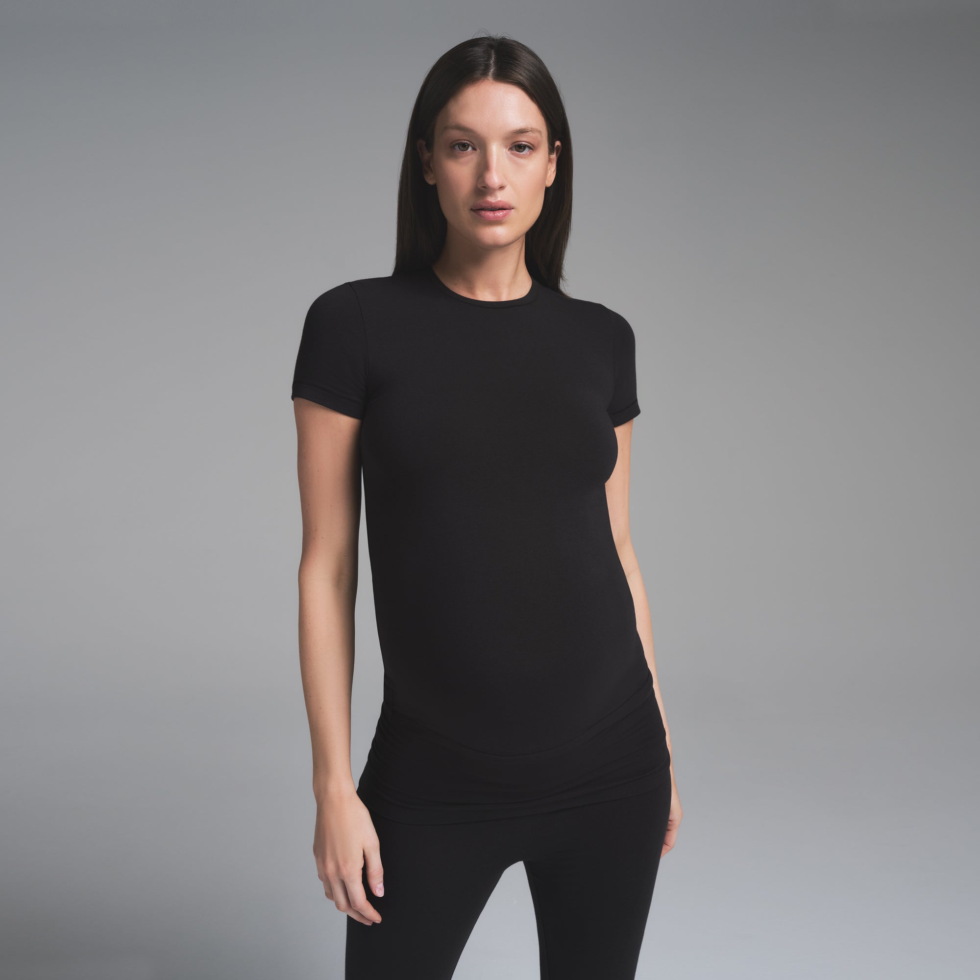 COTTON JERSEY MATERNITY T-SHIRT | SOOT - Image 3