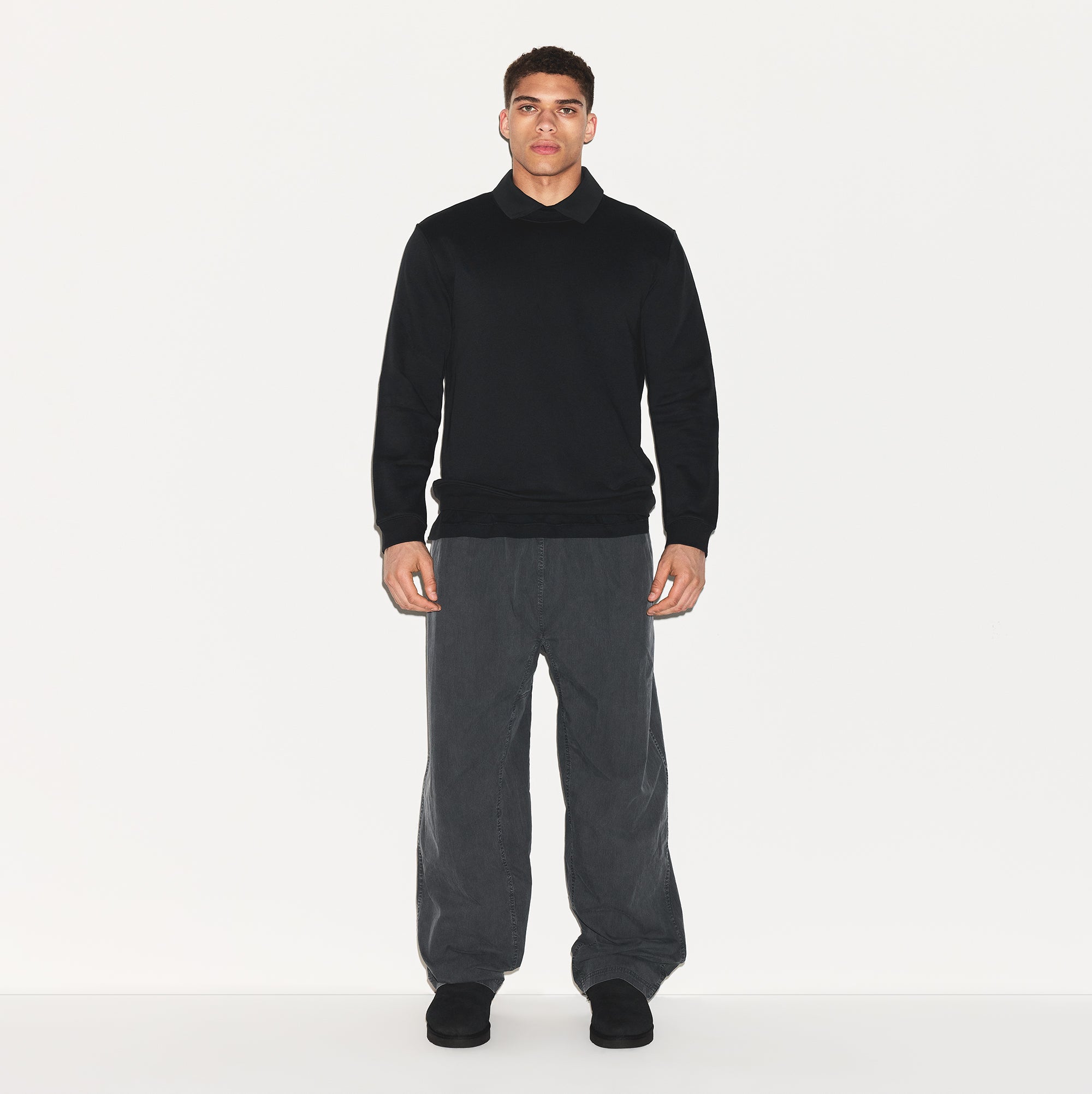 SKIMS COTTON MENS RELAXED POLO | ONYX - Image 5