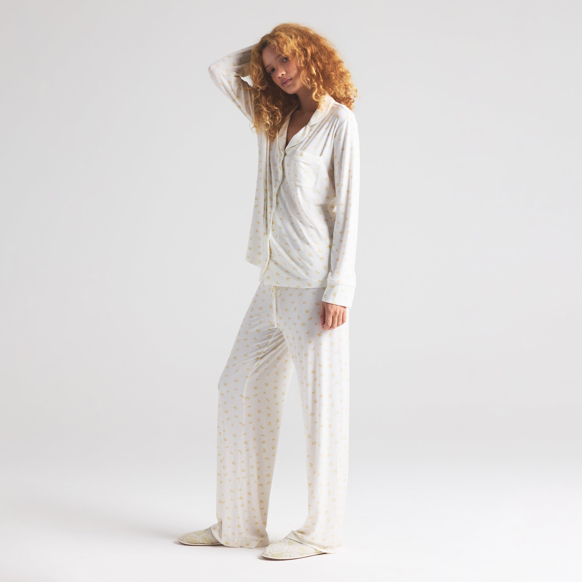 SOFT LOUNGE SLEEP SET | MARBLE GARDEN PRINT - Image 3