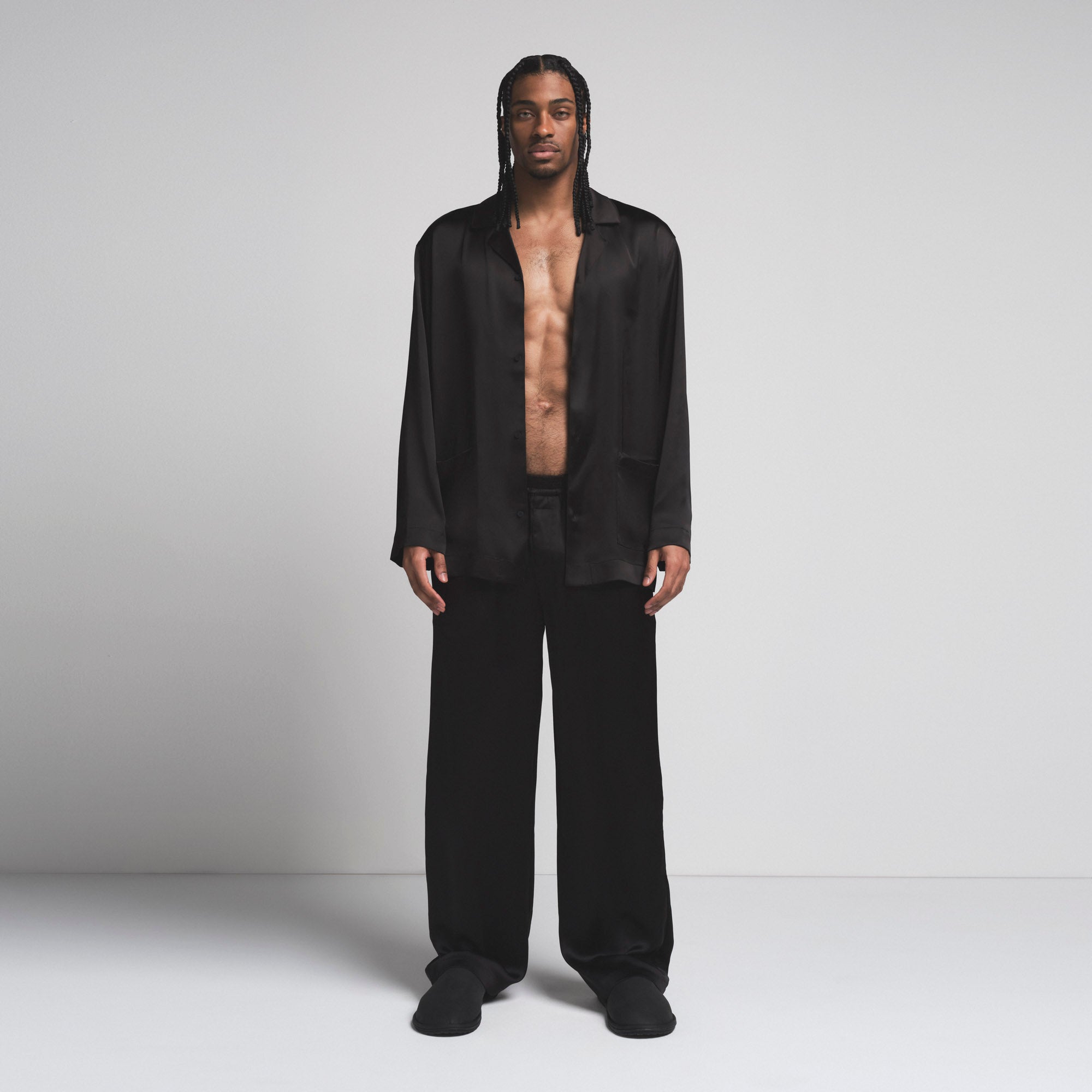 SATEEN SLEEP MENS LONG SLEEP SET | ONYX