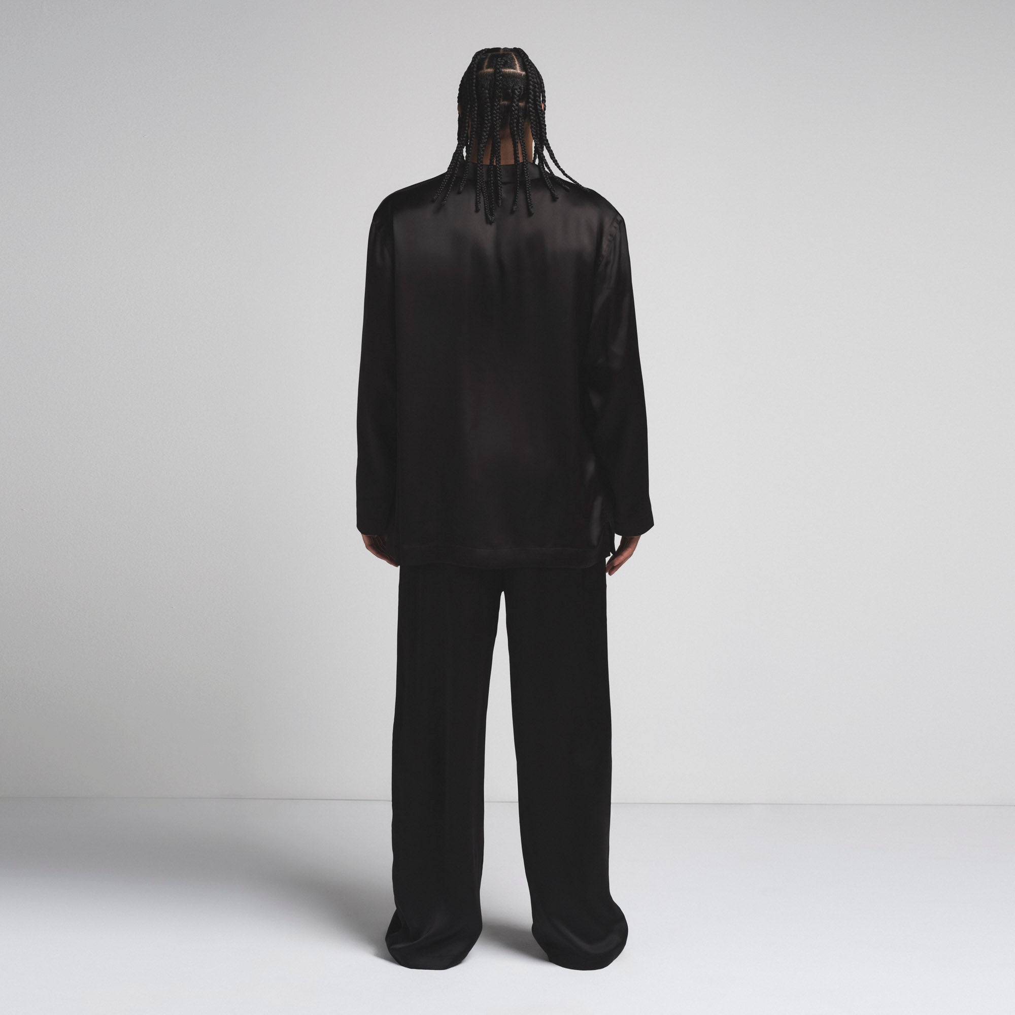 SATEEN SLEEP MENS LONG SLEEP SET | ONYX - Image 2