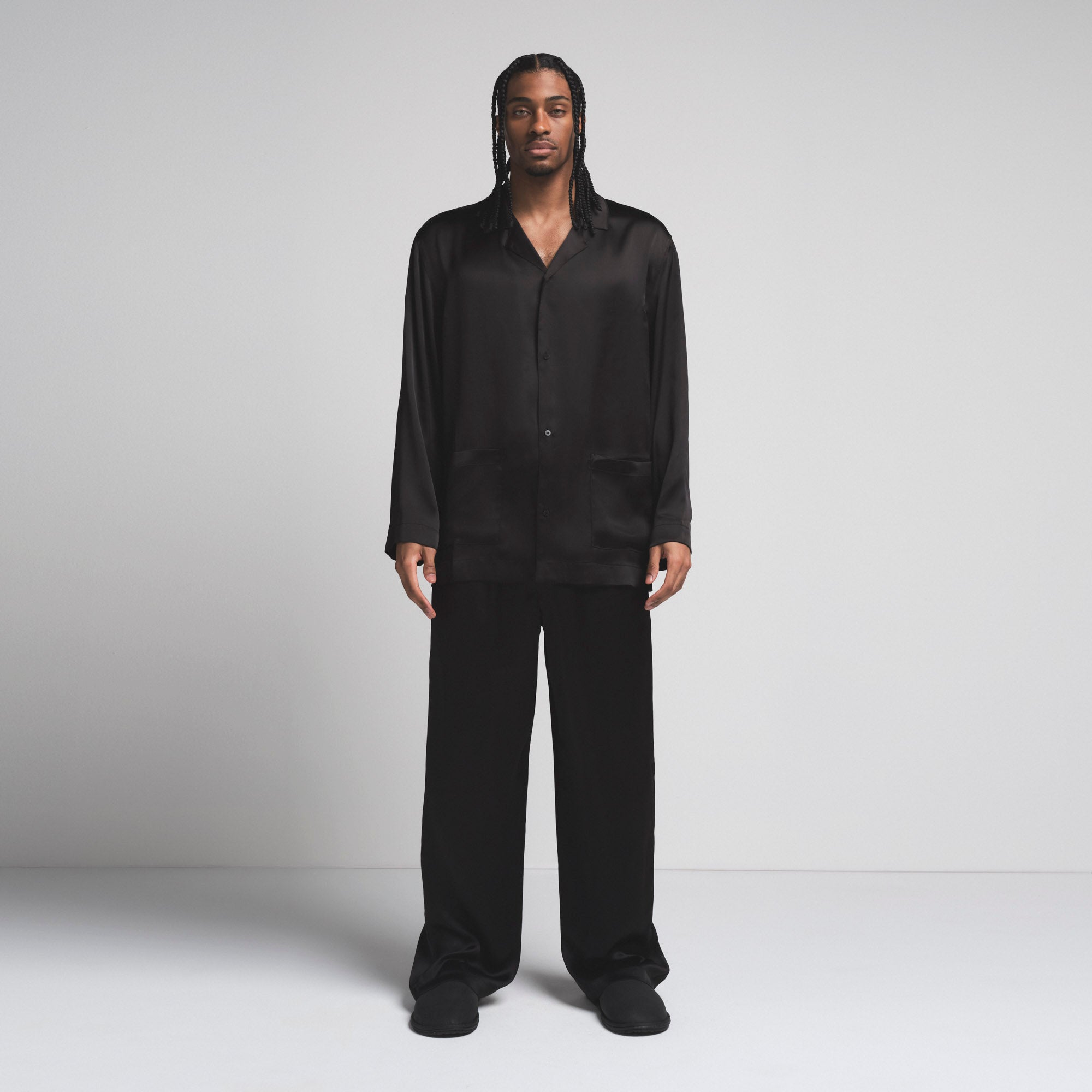 SATEEN SLEEP MENS LONG SLEEP SET | ONYX - Image 4