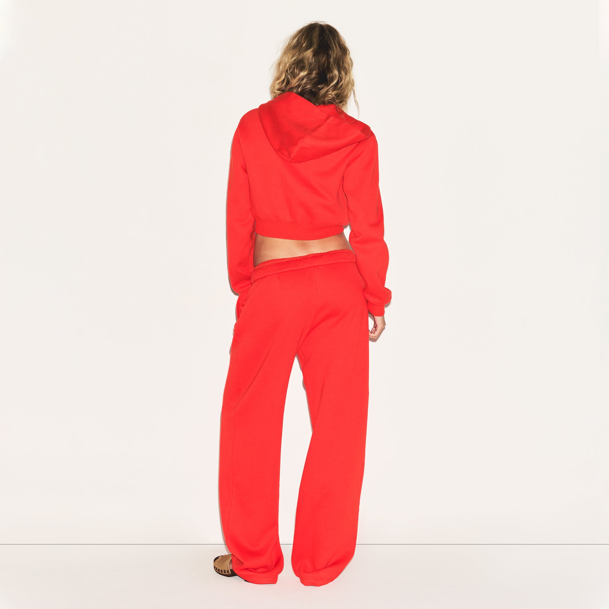 COTTON FLEECE CLASSIC STRAIGHT LEG PANT | RUBY - Image 2