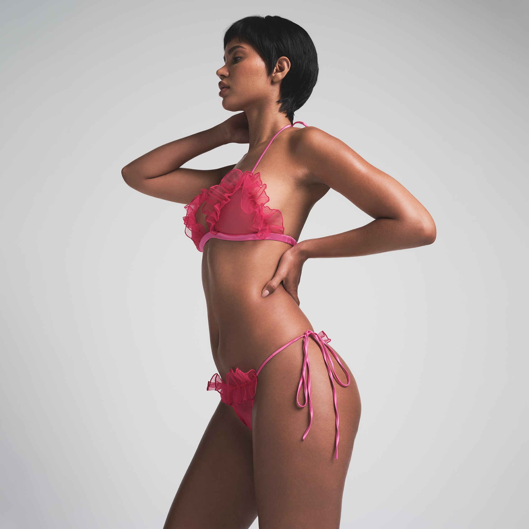 EMBROIDERED TULLE TIE BRALETTE AND THONG SET | PUNCH - Image 4