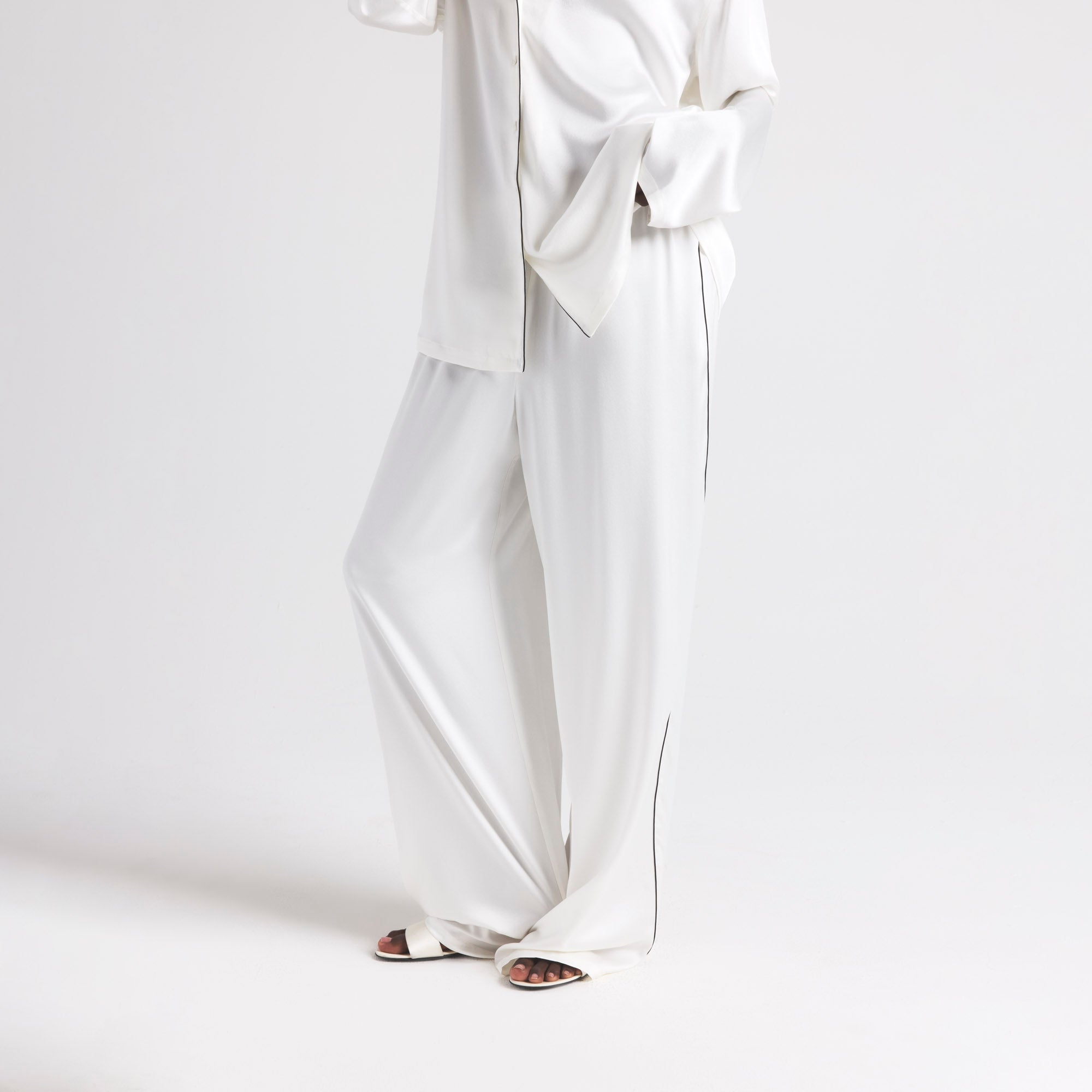 SILK LONG SLEEP SET | IVORY - Image 5