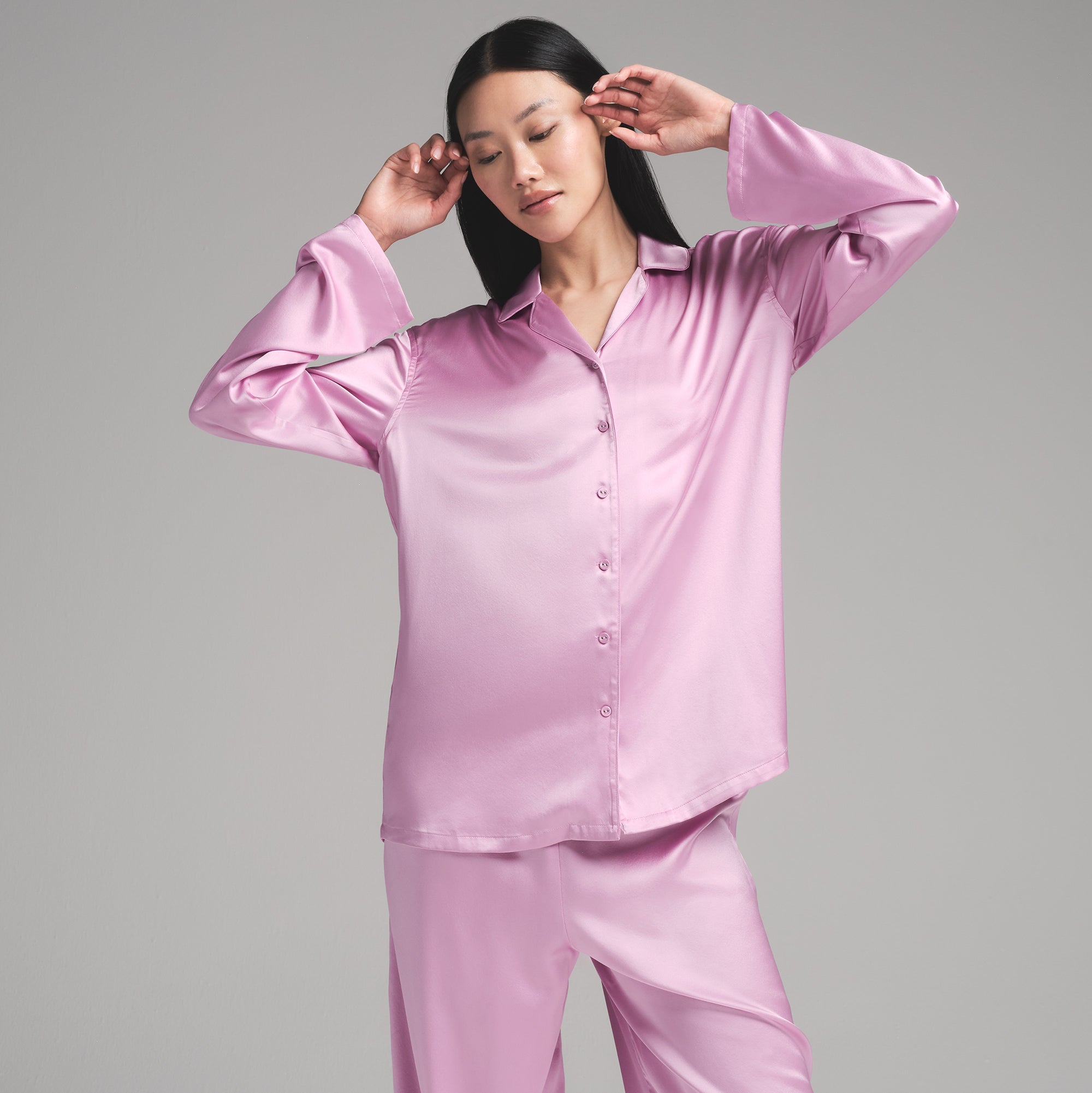 SILK LONG SLEEP SET | PETAL - Image 2