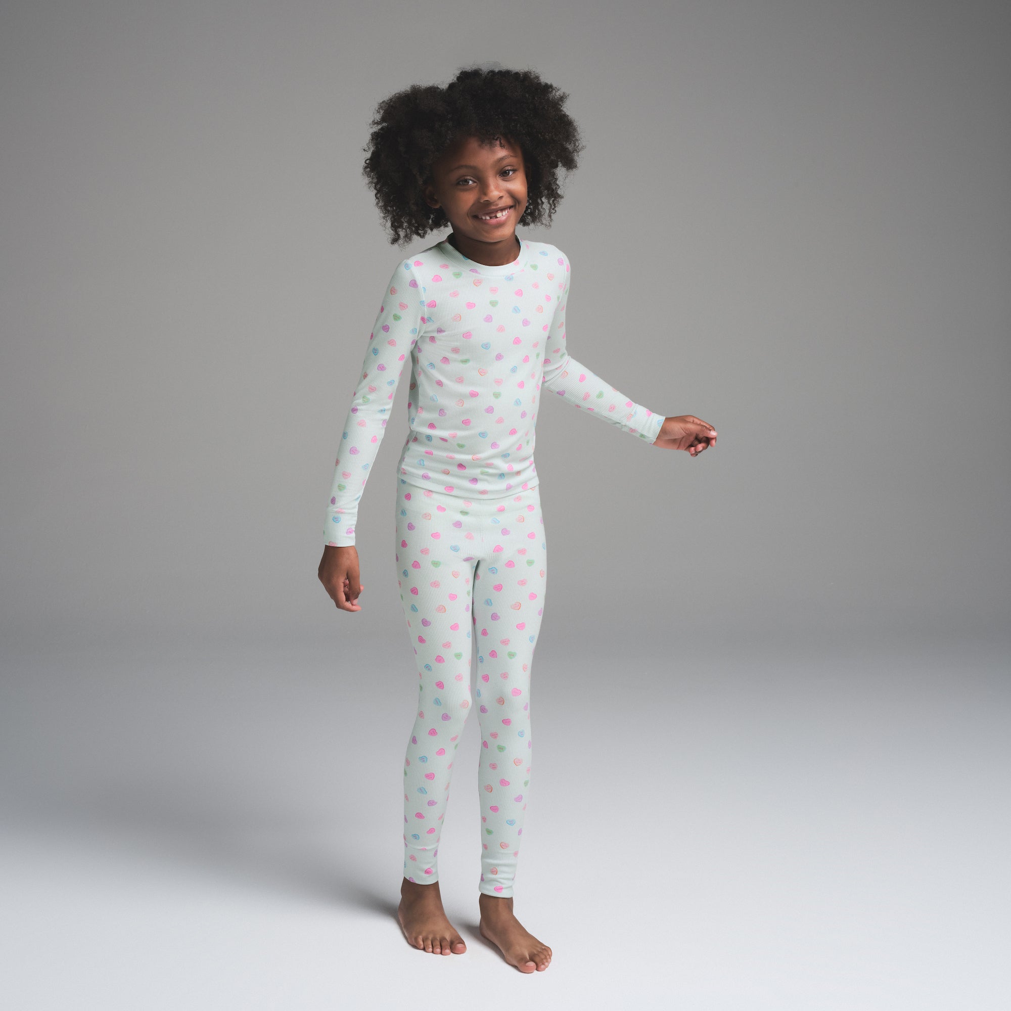 SOFT LOUNGE KIDS SLEEP SET | CLOUD CANDY HEART PRINT