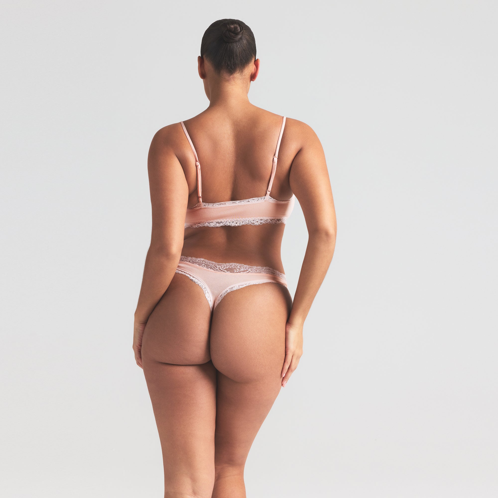 COTTON JERSEY LACE THONG | PRIMROSE - Image 3