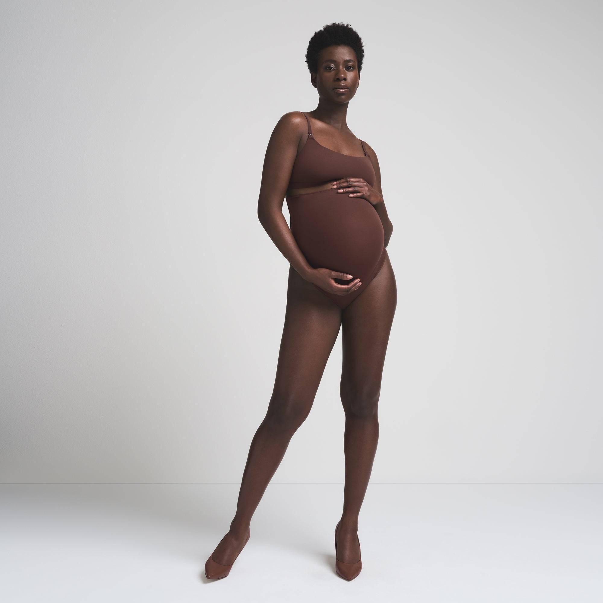 FITS EVERYBODY MATERNITY HIGH-WAISTED THONG | COCOA - Image 2