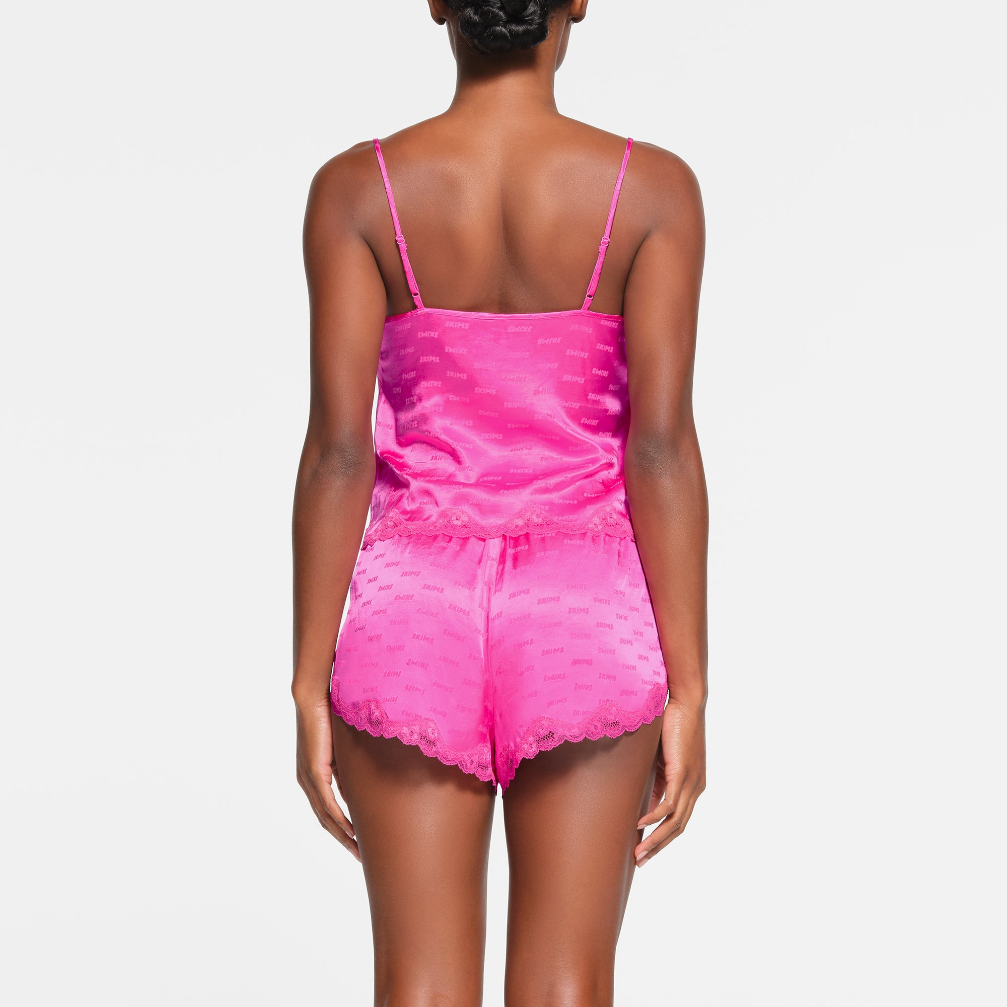 SKIMS JACQUARD LACE CAMI | HOT PINK - Image 3