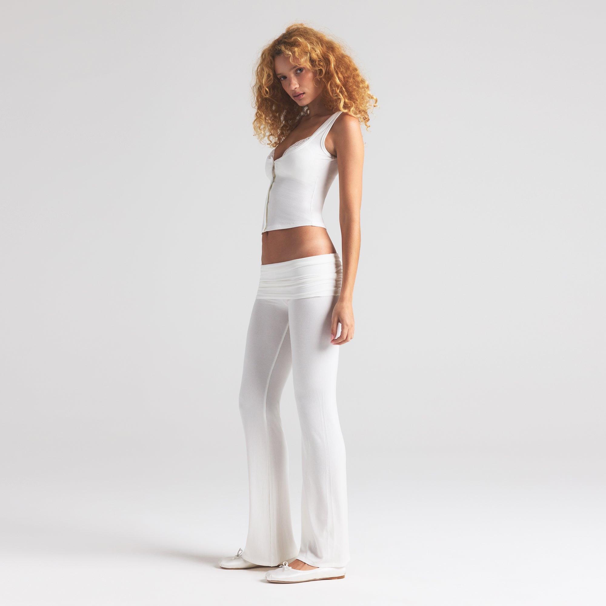 SOFT LOUNGE LACE TANK WITH BRALETTE | MARBLE - Image 4