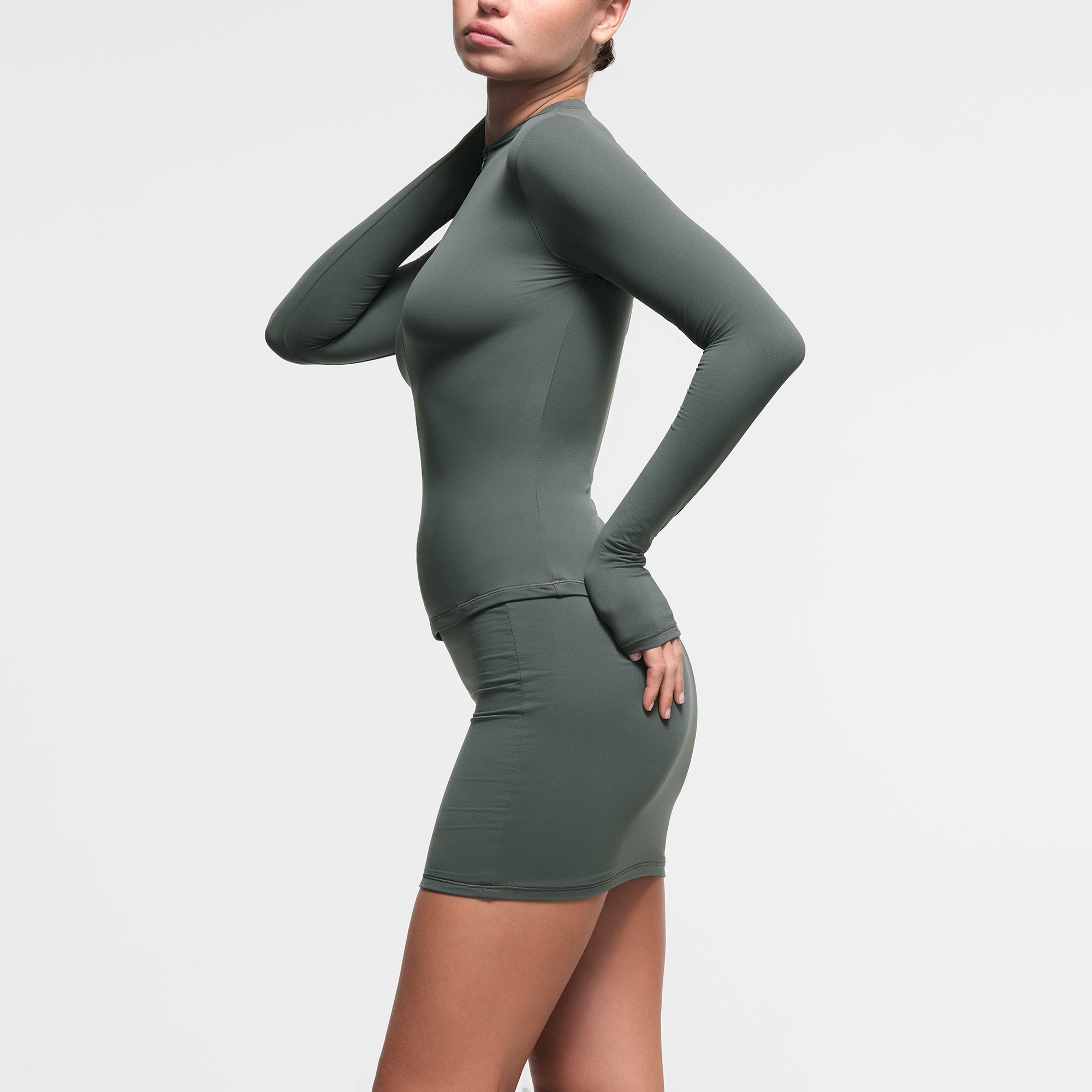 FITS EVERYBODY HALF ZIP LONG SLEEVE TOP | DEEP SEA - Image 2