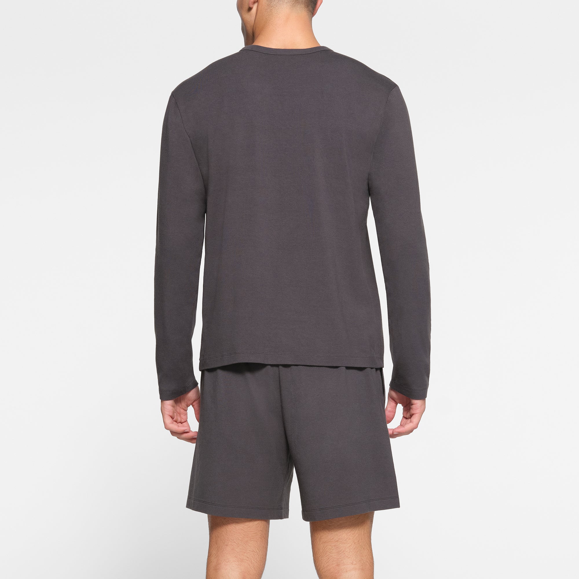 JERSEY LOUNGE MENS RELAXED LONG SLEEVE T-SHIRT | ASH - Image 3