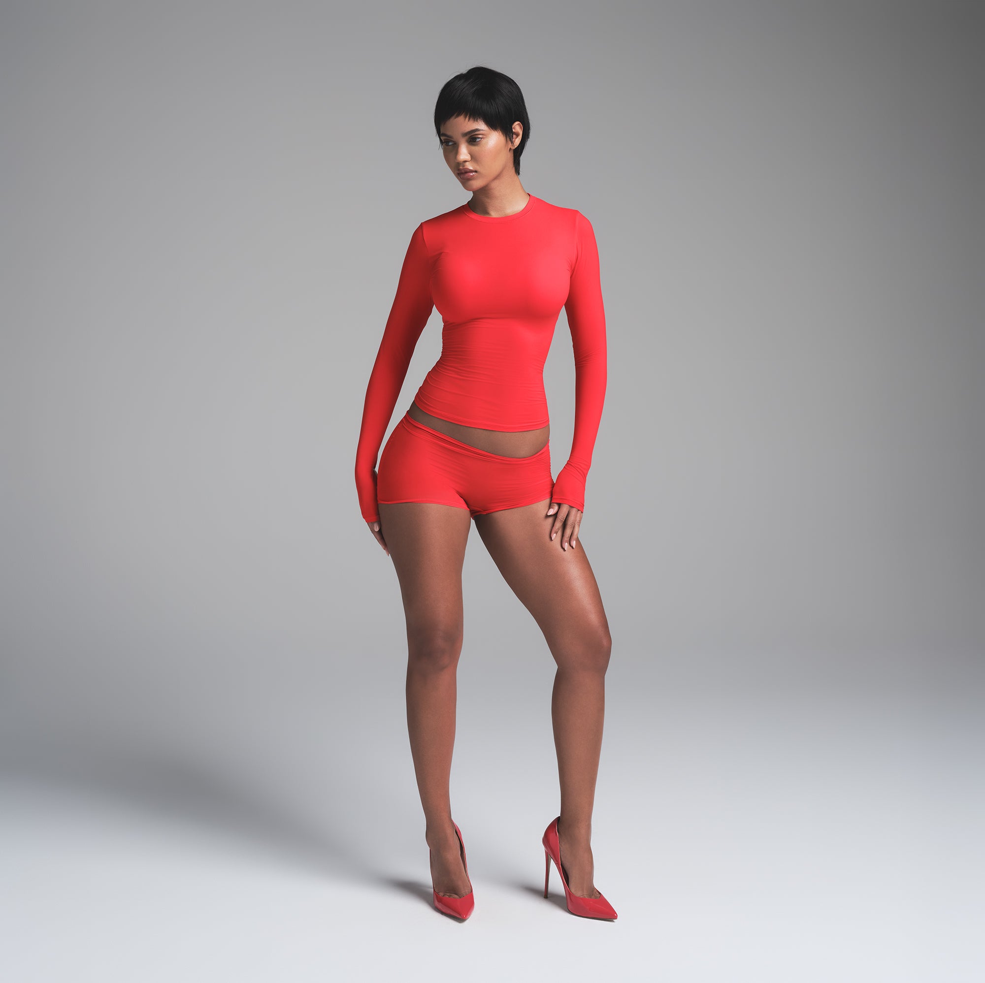 FITS EVERYBODY LONG SLEEVE T-SHIRT | CHERRY