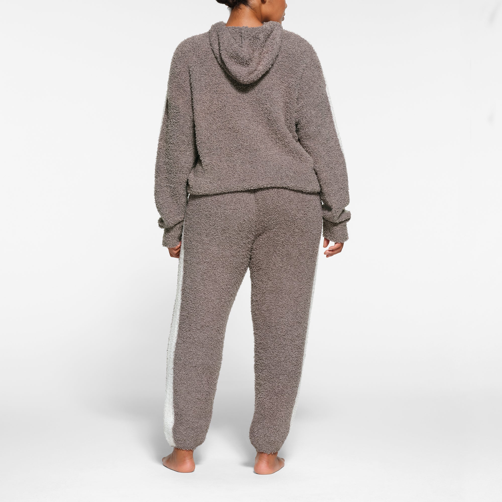 COZY KNIT UNISEX HOODIE | GREY CHALK MULTI - Image 3