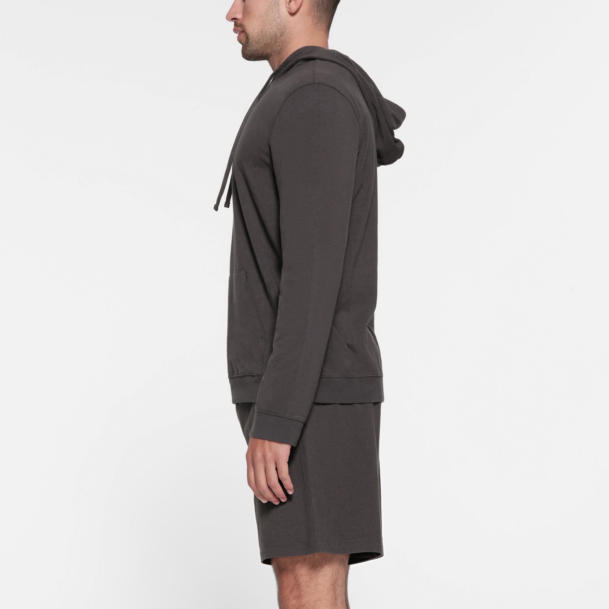JERSEY LOUNGE MENS HOODIE | ASH - Image 2
