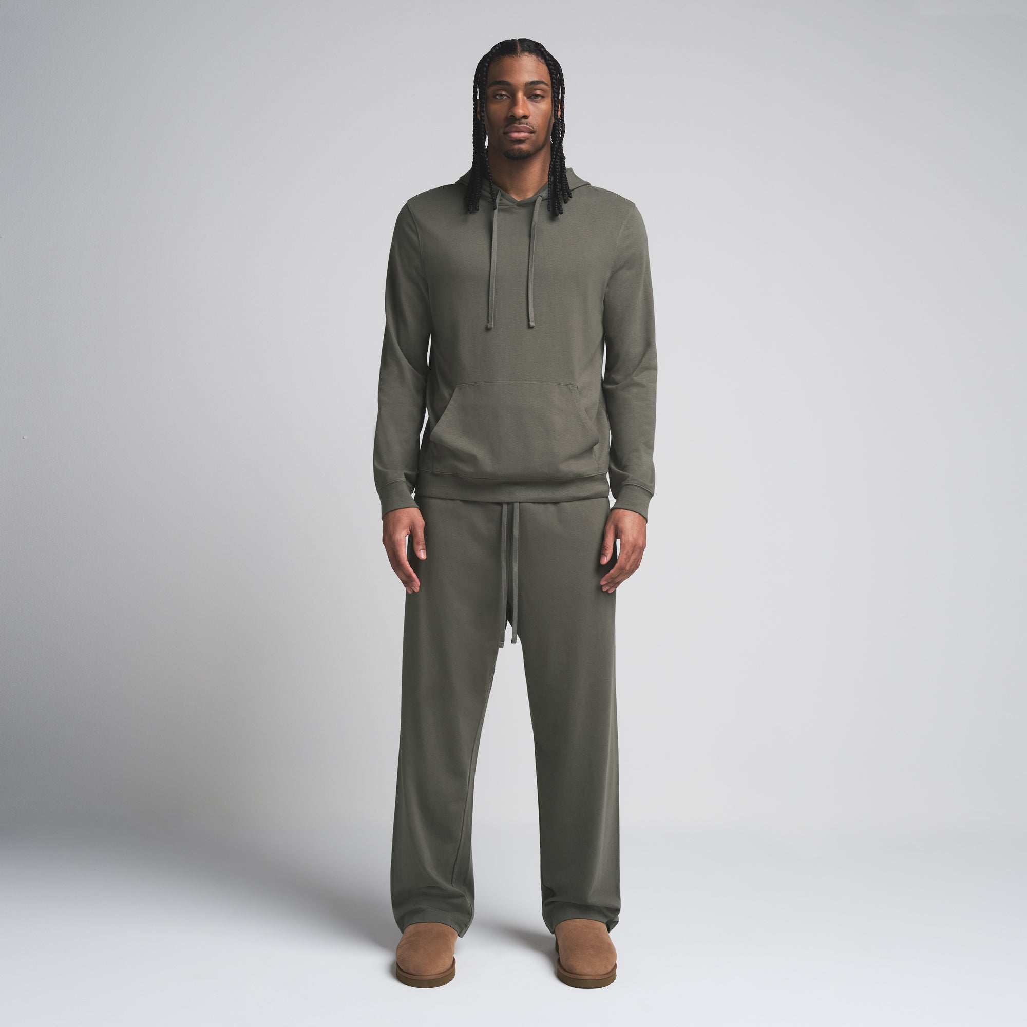 JERSEY LOUNGE MENS HOODIE | BASIL - Image 2