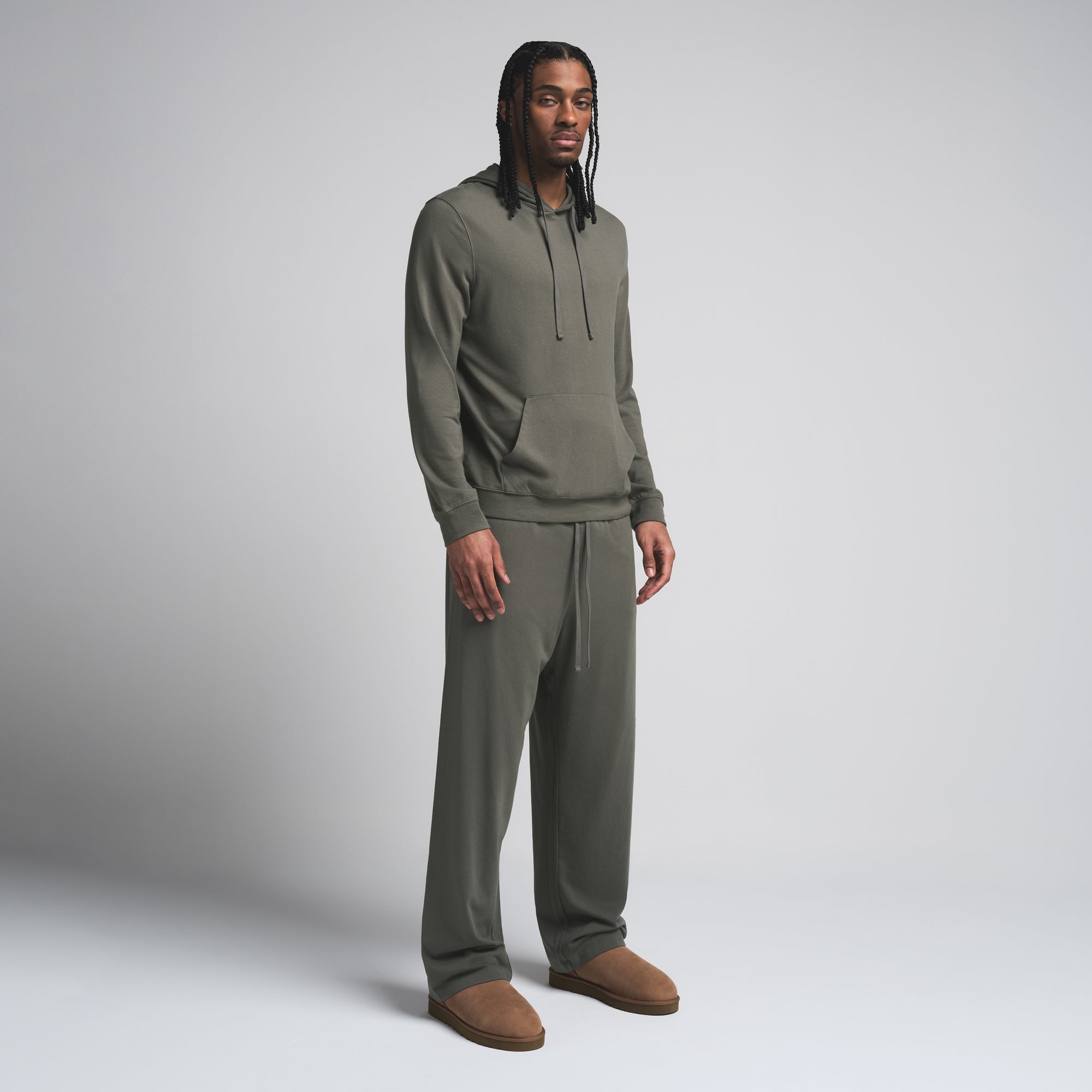 JERSEY LOUNGE MENS HOODIE | BASIL - Image 3