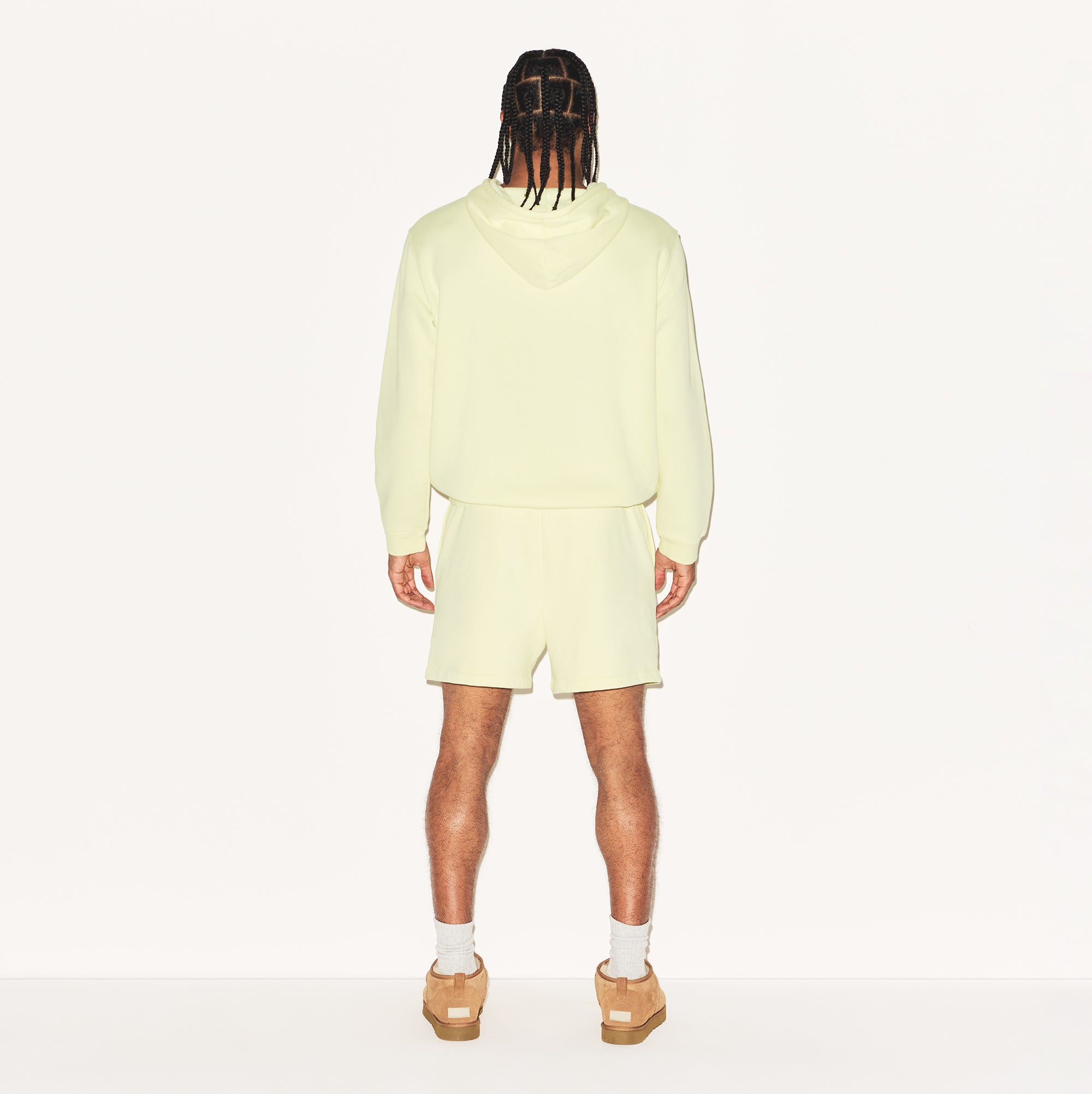 FLEECE LOUNGE MENS CLASSIC HOODIE | SULFUR - Image 4