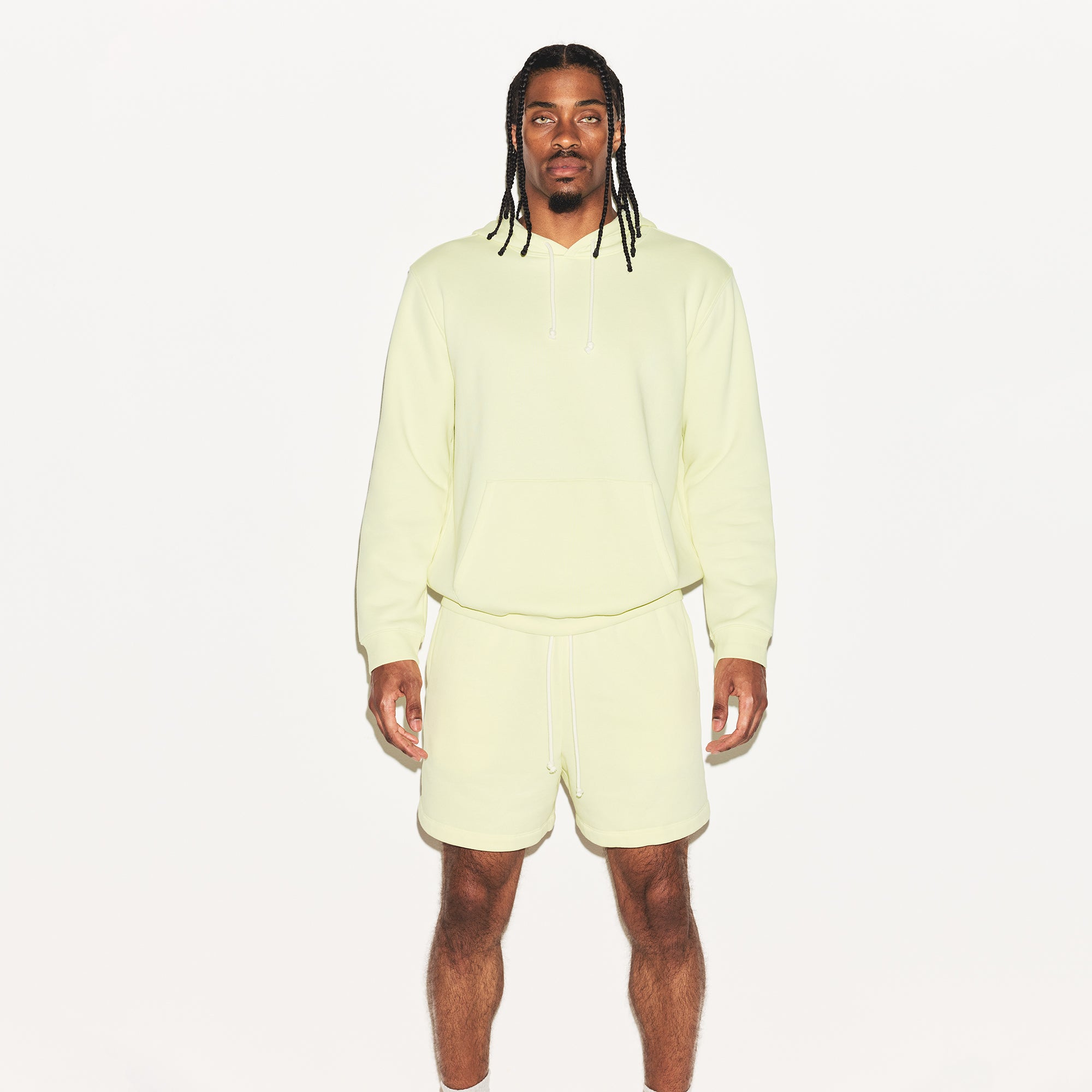FLEECE LOUNGE MENS CLASSIC HOODIE | SULFUR