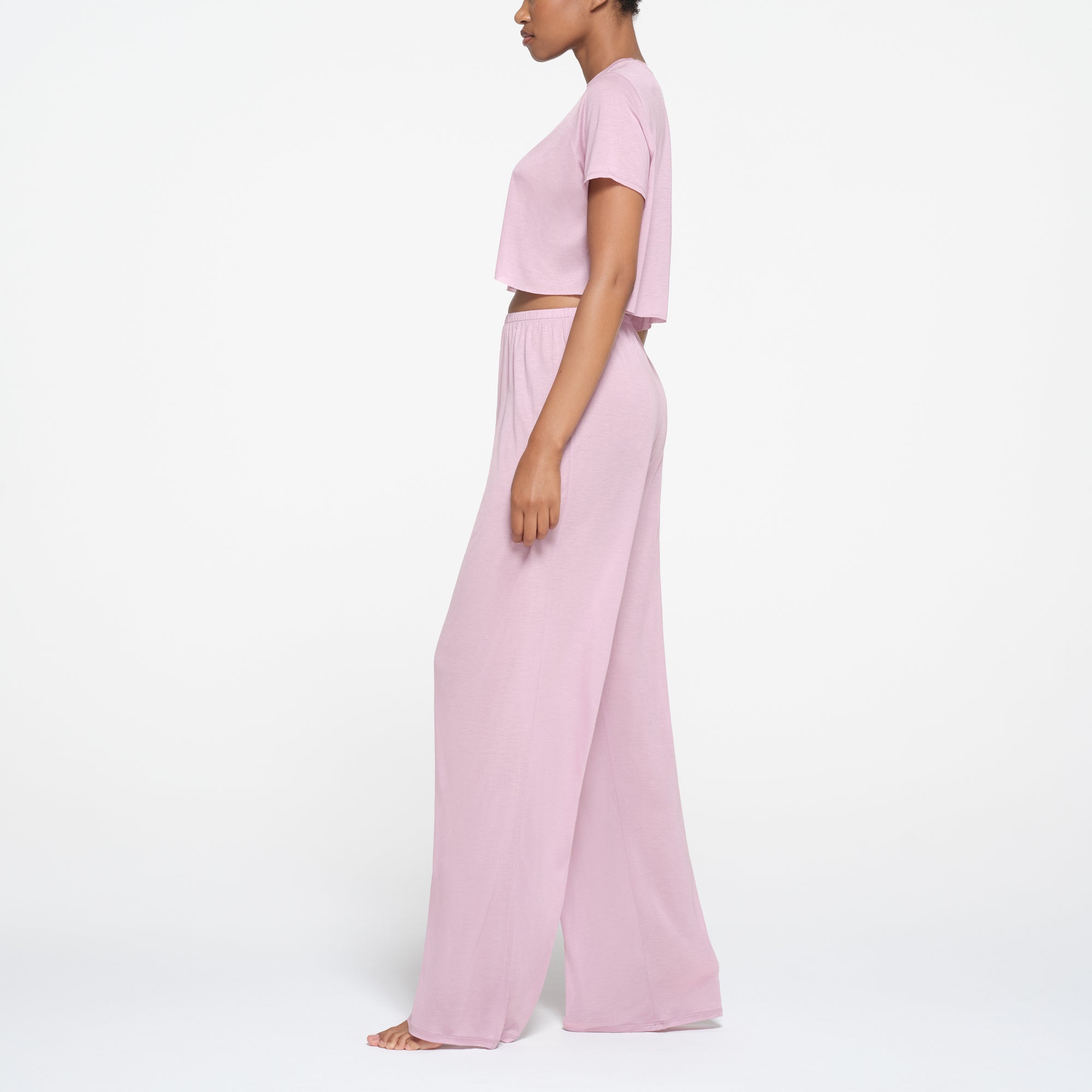 KIMS SLEEP CROPPED T-SHIRT | ORCHID - Image 2