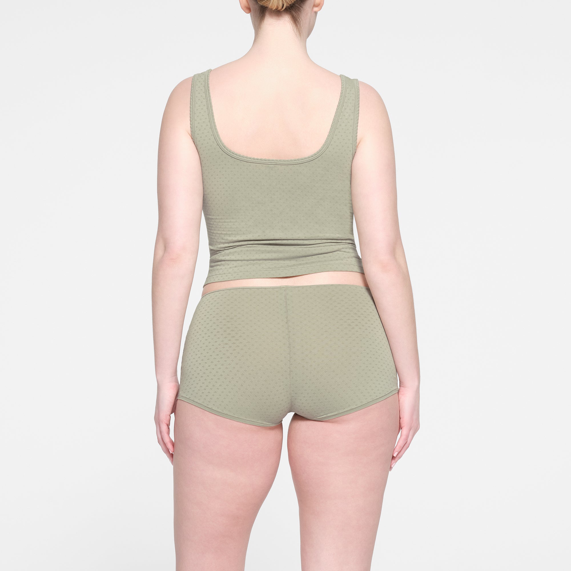 MICRO POINTELLE HENLEY TANK | TALC - Image 3